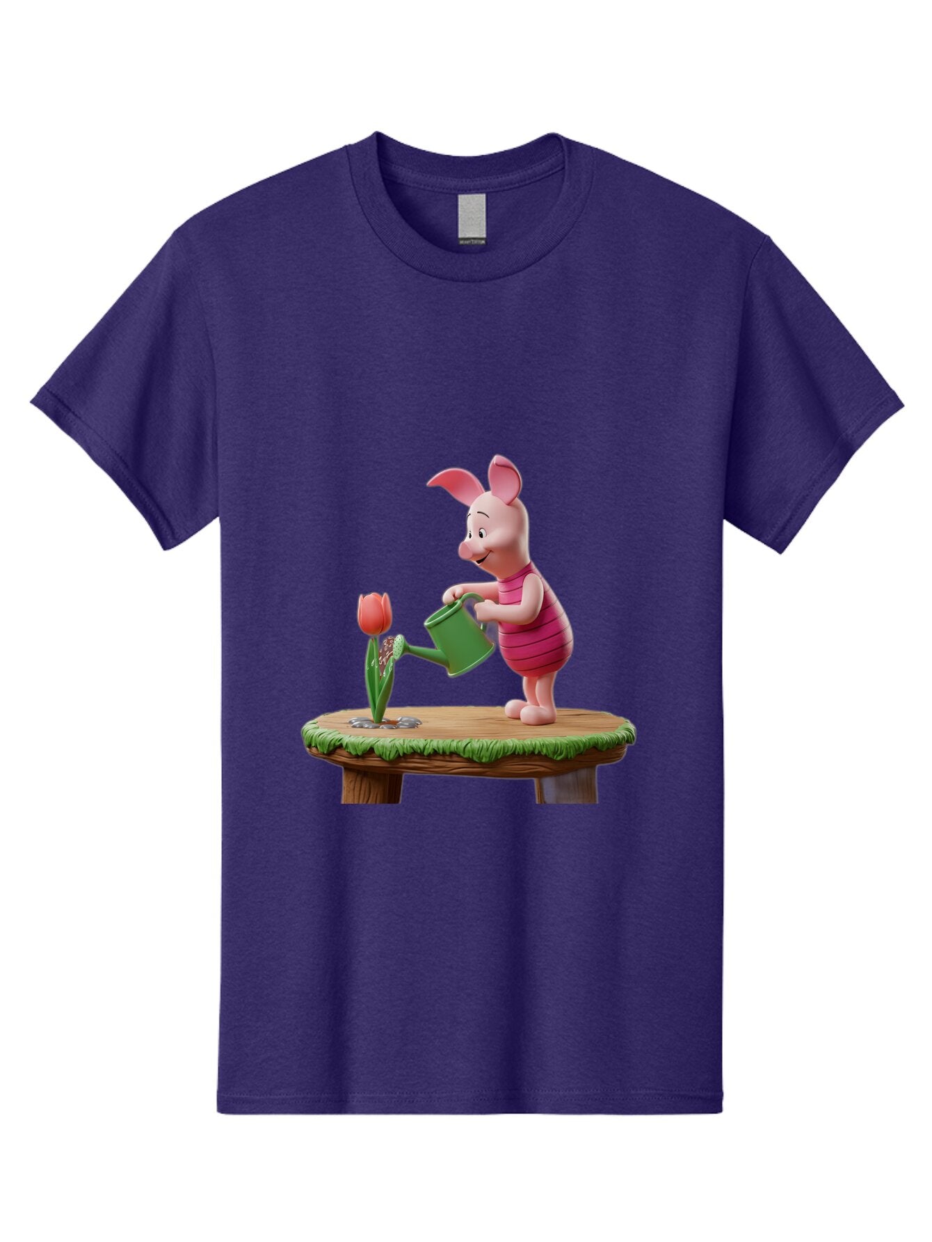 Piglet-Watering-A-Tulip Men'S Graphic Tee, 100% Cotton, Comfortable Casual Summer Wear, Machine Washable, Vintage Camera, Old Camera, Antique Camera, Black Camera, Classic Photography, Photography Equipment, Nostalgic Device, Film Camera, Bar276 13