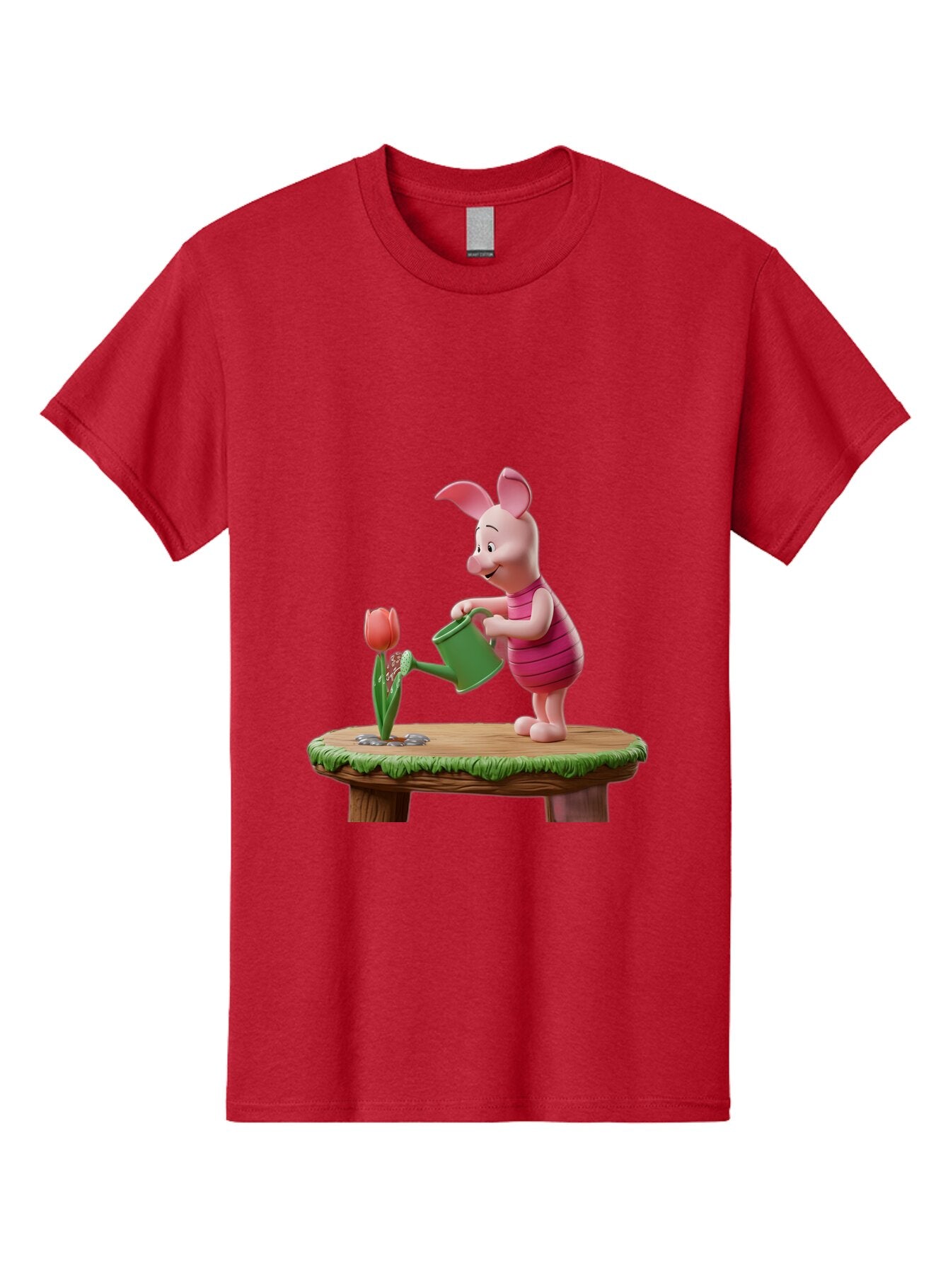 Piglet-Watering-A-Tulip Men'S Graphic Tee, 100% Cotton, Comfortable Casual Summer Wear, Machine Washable, Vintage Camera, Old Camera, Antique Camera, Black Camera, Classic Photography, Photography Equipment, Nostalgic Device, Film Camera, Bar276 6