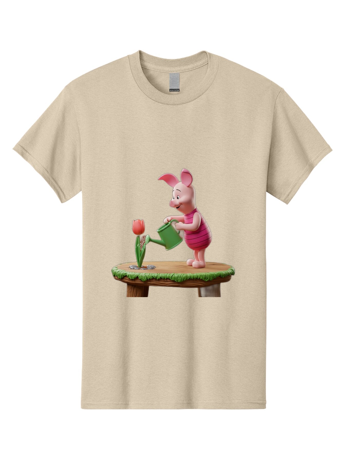 Piglet-Watering-A-Tulip Men'S Graphic Tee, 100% Cotton, Comfortable Casual Summer Wear, Machine Washable, Vintage Camera, Old Camera, Antique Camera, Black Camera, Classic Photography, Photography Equipment, Nostalgic Device, Film Camera, Bar276 15