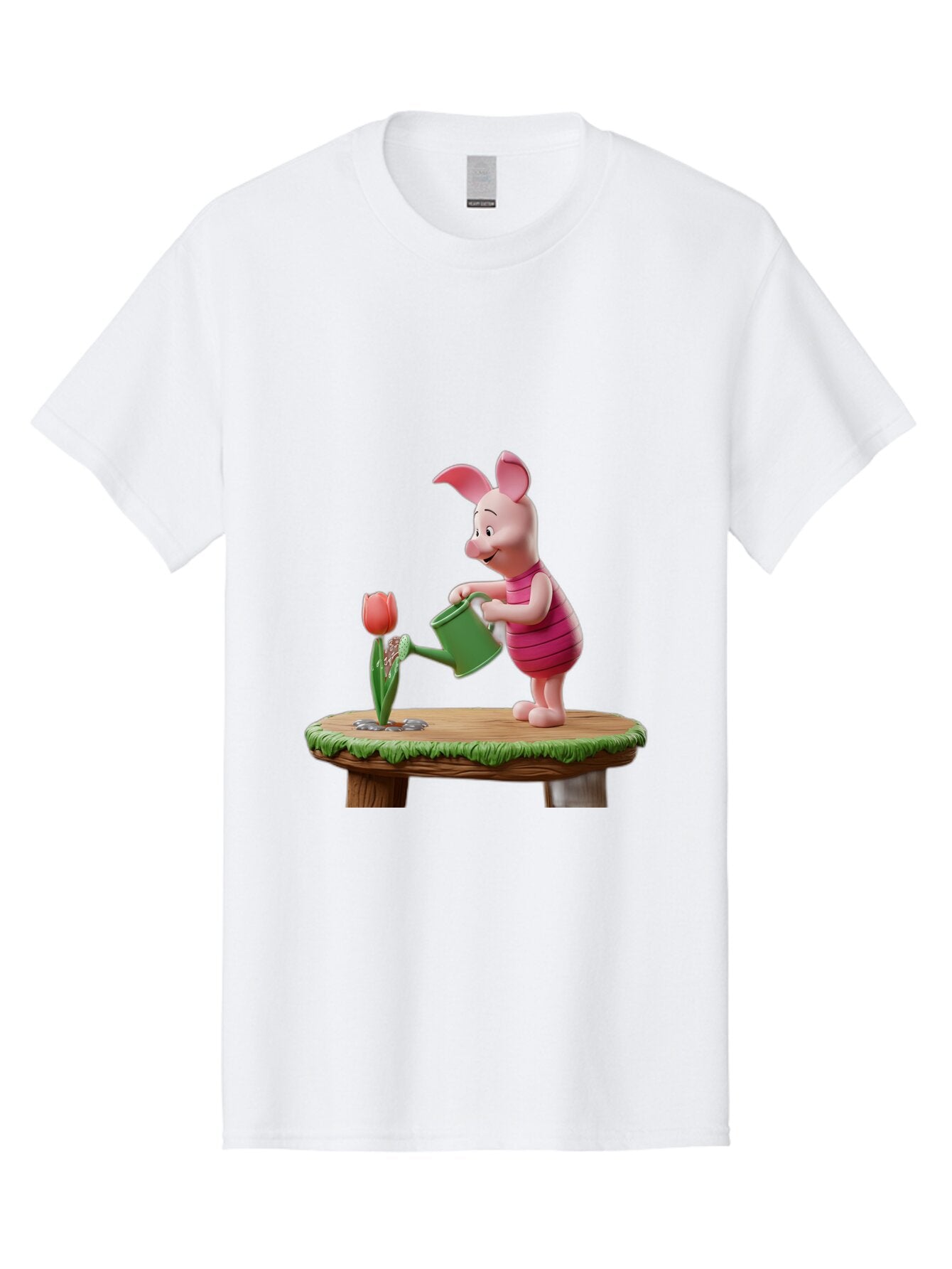 Piglet-Watering-A-Tulip Men'S Graphic Tee, 100% Cotton, Comfortable Casual Summer Wear, Machine Washable, Vintage Camera, Old Camera, Antique Camera, Black Camera, Classic Photography, Photography Equipment, Nostalgic Device, Film Camera, Bar276 14