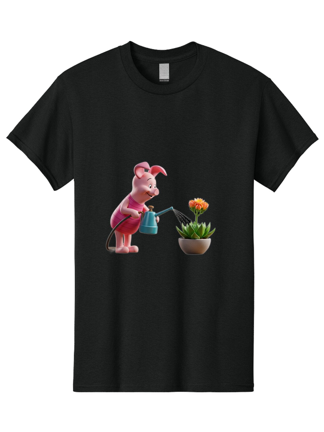 Piglet-Watering-Flower Men'S Graphic Tee, 100% Cotton, Comfortable Casual Summer Wear, Machine Washable, Vintage Camera, Old Camera, Antique Camera, Black Camera, Classic Photography, Photography Equipment, Nostalgic Device, Film Camera, Bar277 11