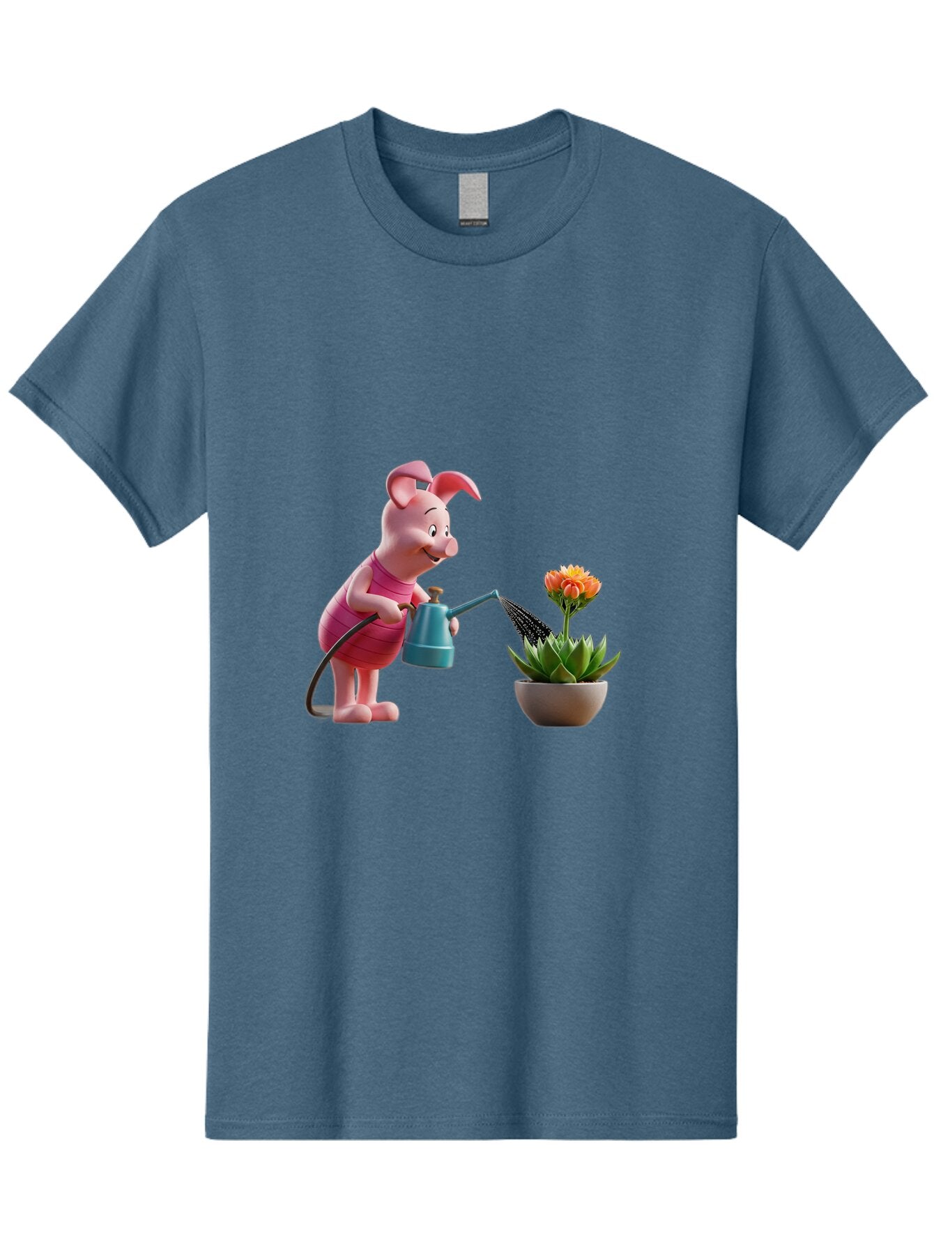 Piglet-Watering-Flower Men'S Graphic Tee, 100% Cotton, Comfortable Casual Summer Wear, Machine Washable, Vintage Camera, Old Camera, Antique Camera, Black Camera, Classic Photography, Photography Equipment, Nostalgic Device, Film Camera, Bar277 5
