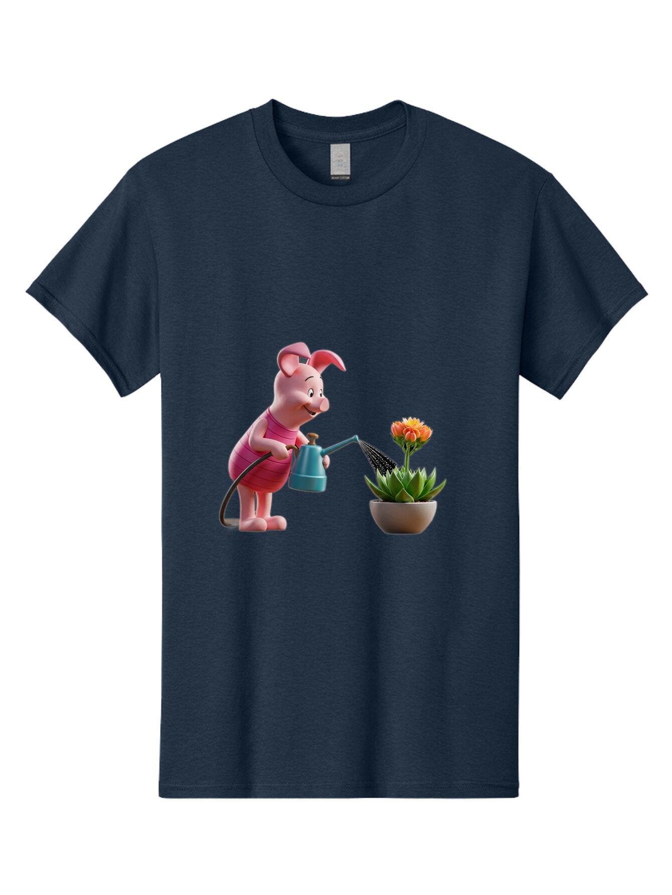Piglet-Watering-Flower Men'S Graphic Tee, 100% Cotton, Comfortable Casual Summer Wear, Machine Washable, Vintage Camera, Old Camera, Antique Camera, Black Camera, Classic Photography, Photography Equipment, Nostalgic Device, Film Camera, Bar277 7