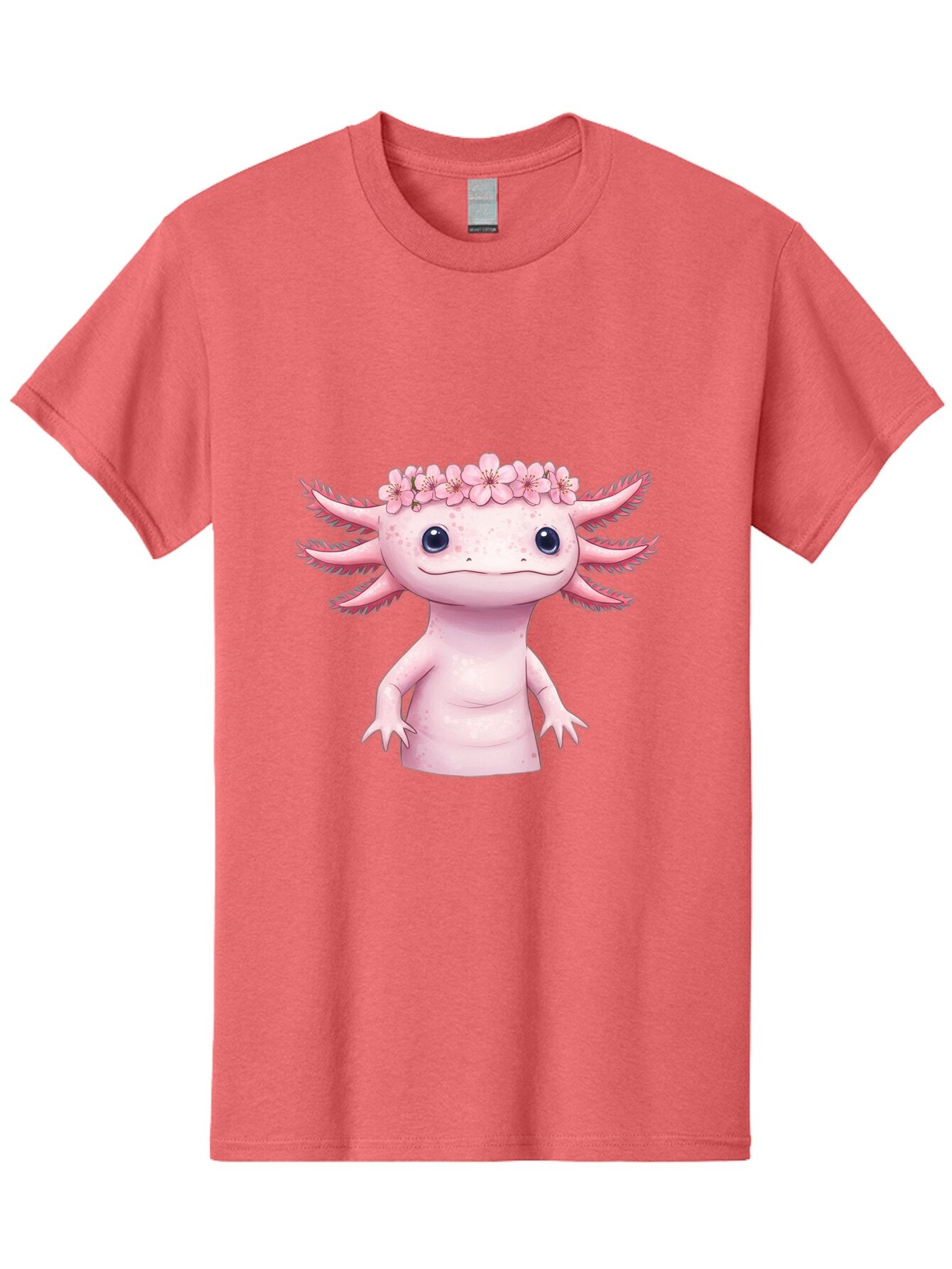 Pink-Axolotl-With-Flowers-Crown Men'S Graphic Tee, 100% Cotton, Comfortable Casual Summer Wear, Machine Washable, Vintage Camera, Old Camera, Antique Camera, Black Camera, Classic Photography, Photography Equipment, Nostalgic Device, Bar279 8