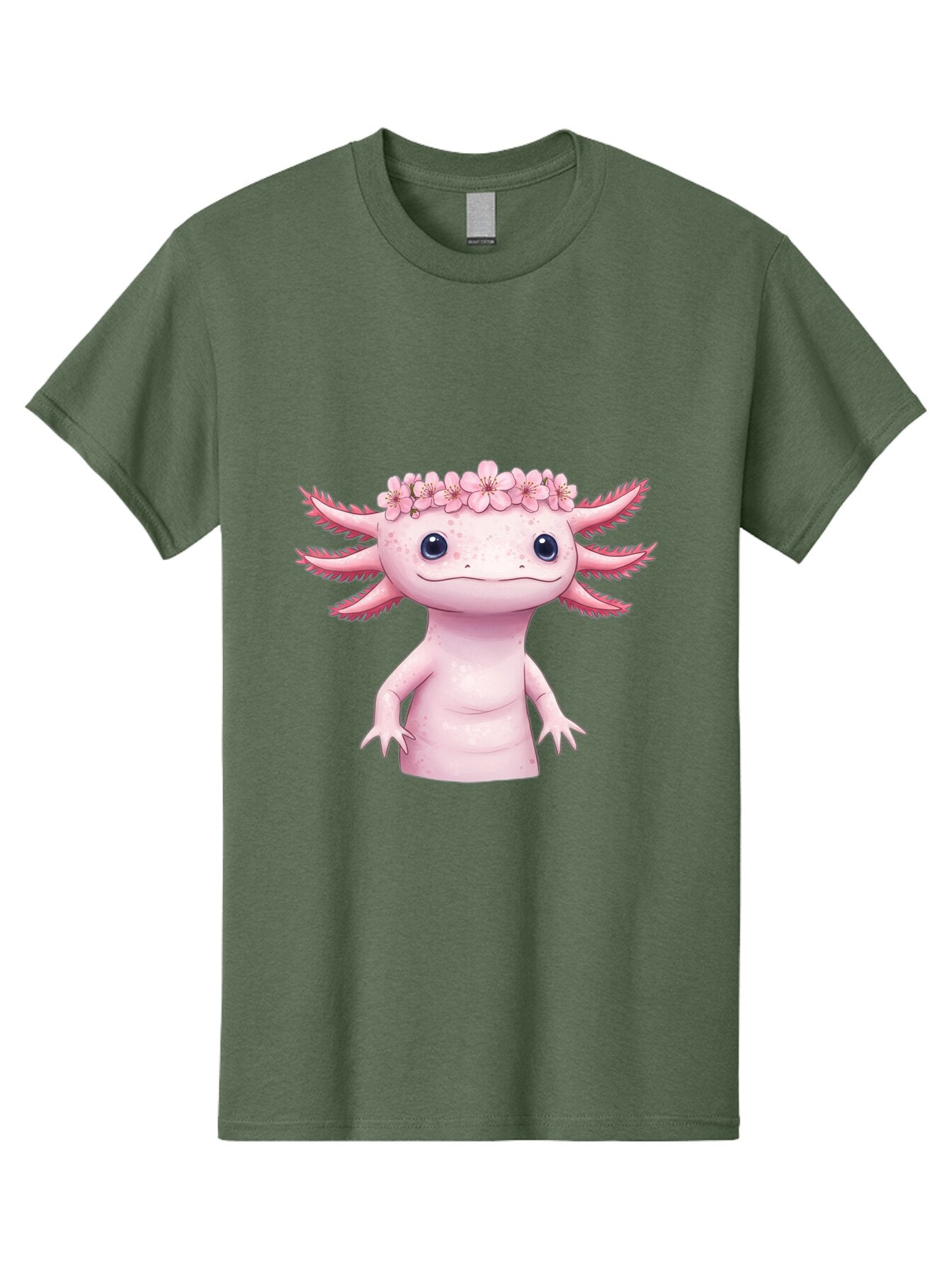 Pink-Axolotl-With-Flowers-Crown Men'S Graphic Tee, 100% Cotton, Comfortable Casual Summer Wear, Machine Washable, Vintage Camera, Old Camera, Antique Camera, Black Camera, Classic Photography, Photography Equipment, Nostalgic Device, Bar279 14