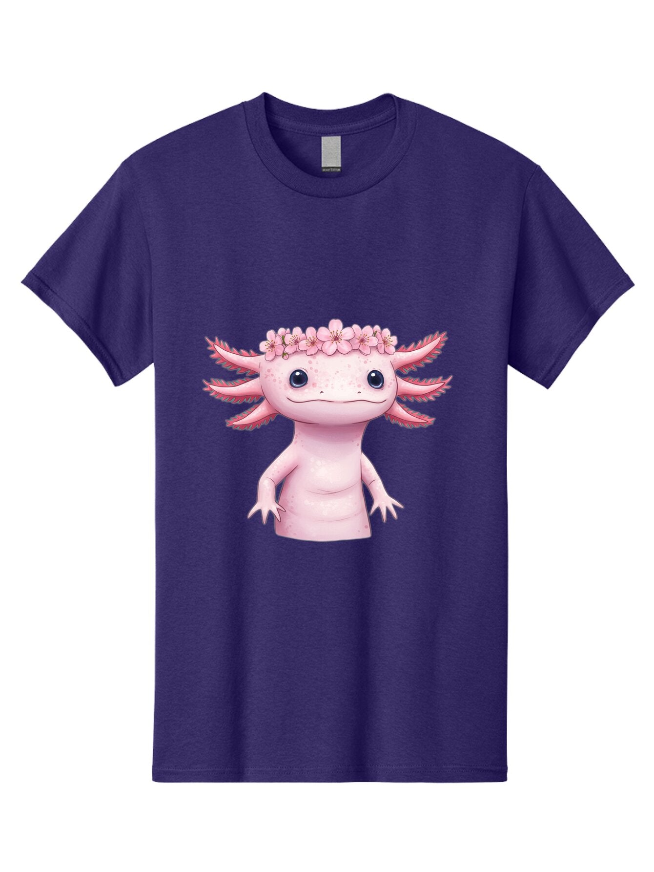 Pink-Axolotl-With-Flowers-Crown Men'S Graphic Tee, 100% Cotton, Comfortable Casual Summer Wear, Machine Washable, Vintage Camera, Old Camera, Antique Camera, Black Camera, Classic Photography, Photography Equipment, Nostalgic Device, Bar279 6
