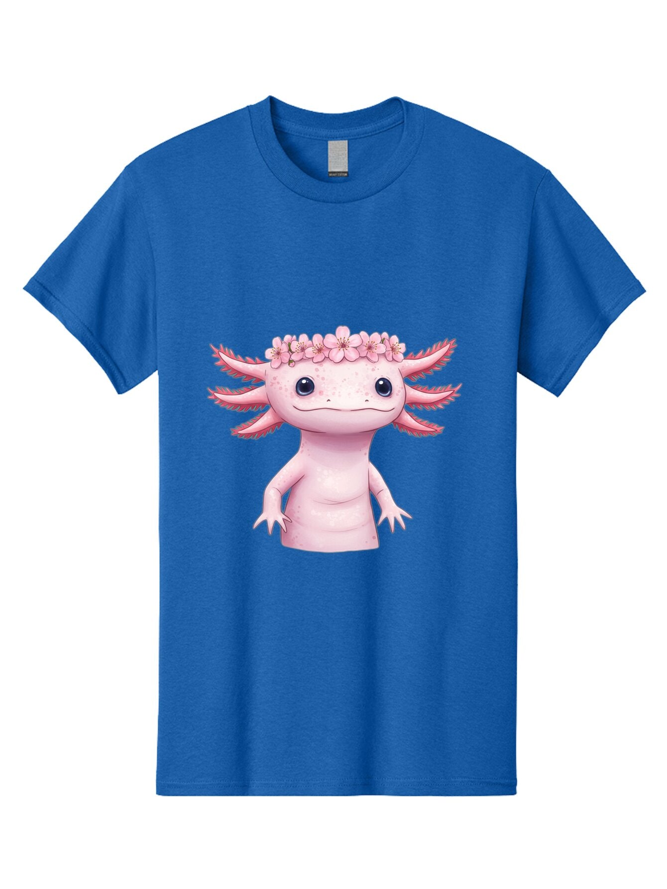 Pink-Axolotl-With-Flowers-Crown Men'S Graphic Tee, 100% Cotton, Comfortable Casual Summer Wear, Machine Washable, Vintage Camera, Old Camera, Antique Camera, Black Camera, Classic Photography, Photography Equipment, Nostalgic Device, Bar279 5