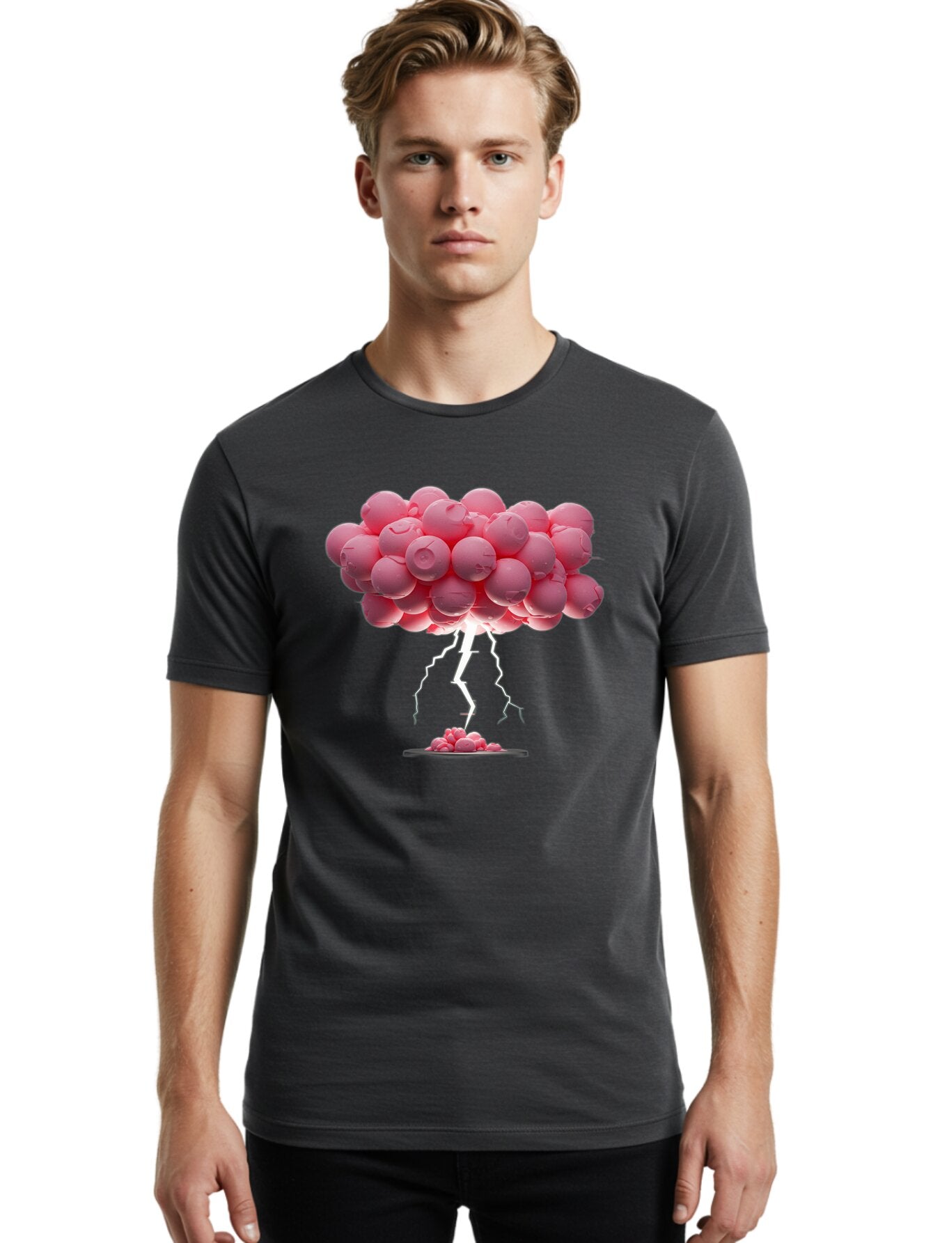 Pink-Balloons-Explosion Men'S Graphic Tee, 100% Cotton, Comfortable Casual Summer Wear, Machine Washable, Vintage Camera, Old Camera, Antique Camera, Black Camera, Classic Photography, Photography Equipment, Nostalgic Device, Film Camera, Bar280 16