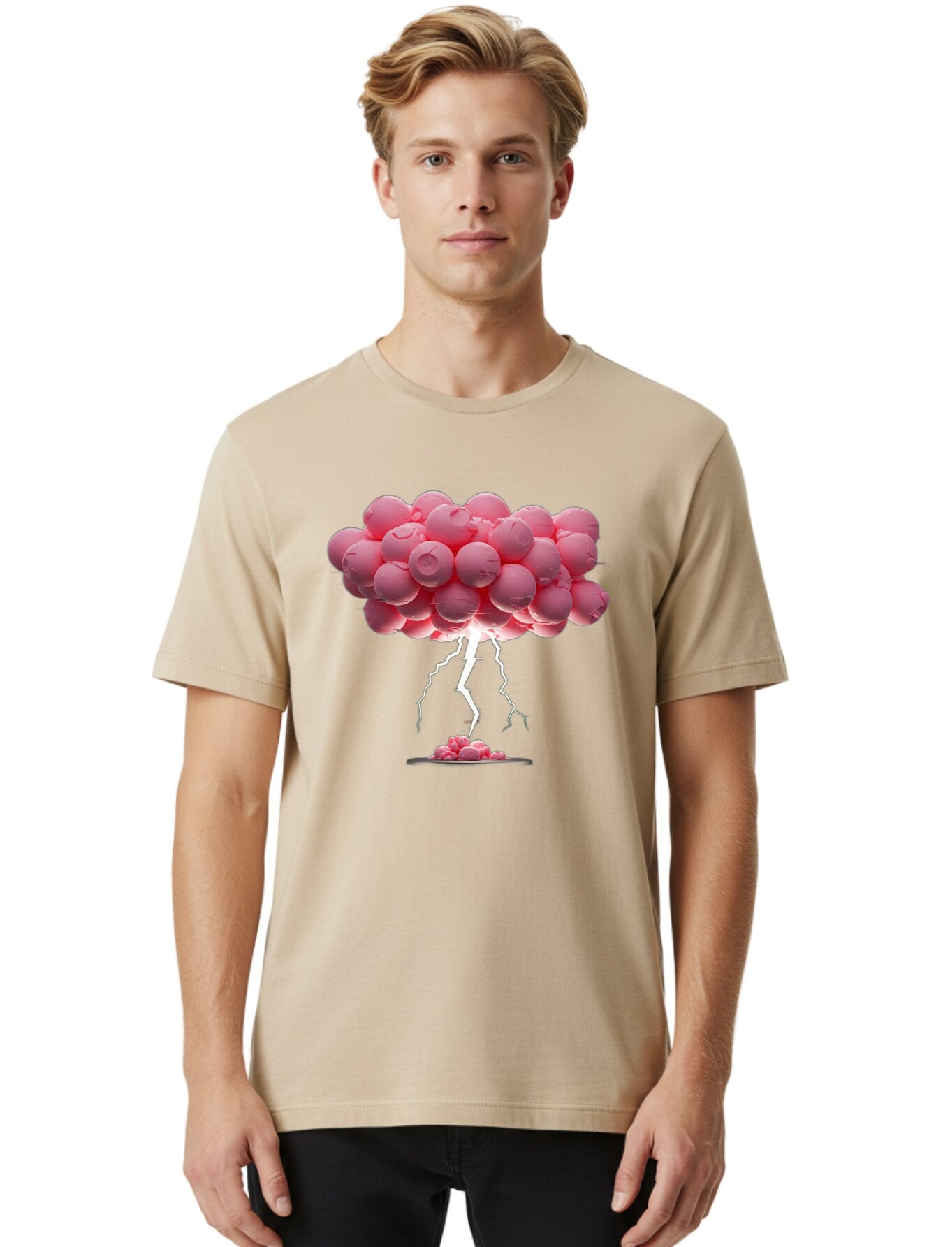 Pink-Balloons-Explosion Men'S Graphic Tee, 100% Cotton, Comfortable Casual Summer Wear, Machine Washable, Vintage Camera, Old Camera, Antique Camera, Black Camera, Classic Photography, Photography Equipment, Nostalgic Device, Film Camera, Bar280 30