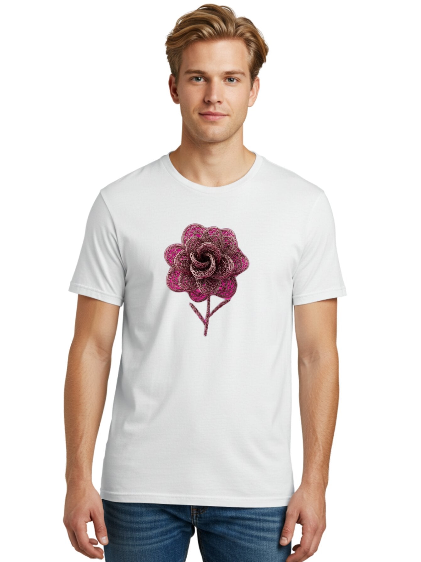 Pink-Floral-Design Men'S Graphic Tee, 100% Cotton, Comfortable Casual Summer Wear, Machine Washable, Vintage Camera, Old Camera, Antique Camera, Black Camera, Classic Photography, Photography Equipment, Nostalgic Device, Film Camera, Bar286 18
