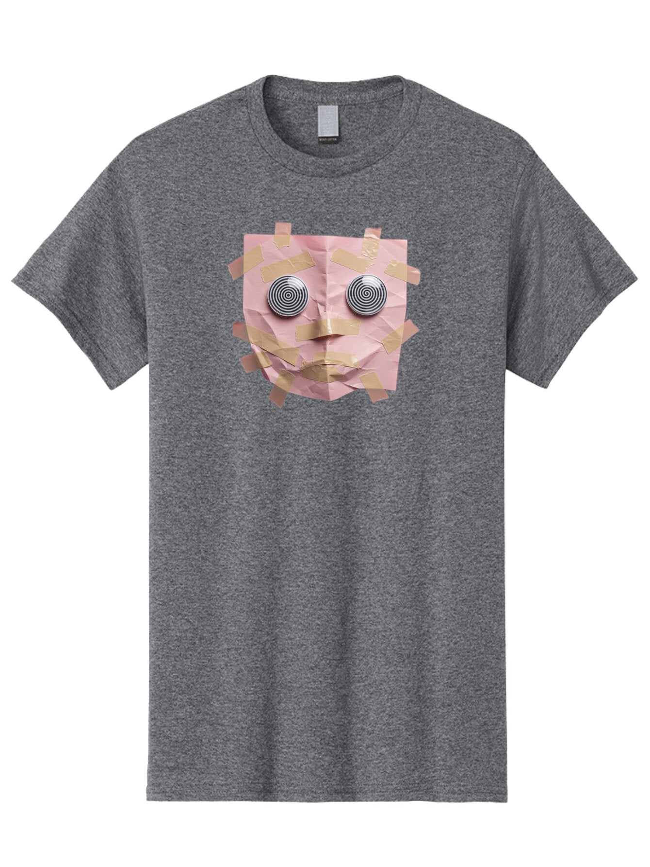 Pink-Paper-Face Men'S Graphic Tee, 100% Cotton, Comfortable Casual Summer Wear, Machine Washable, Vintage Camera, Old Camera, Antique Camera, Black Camera, Classic Photography, Photography Equipment, Nostalgic Device, Film Camera, Camera Art Bar293