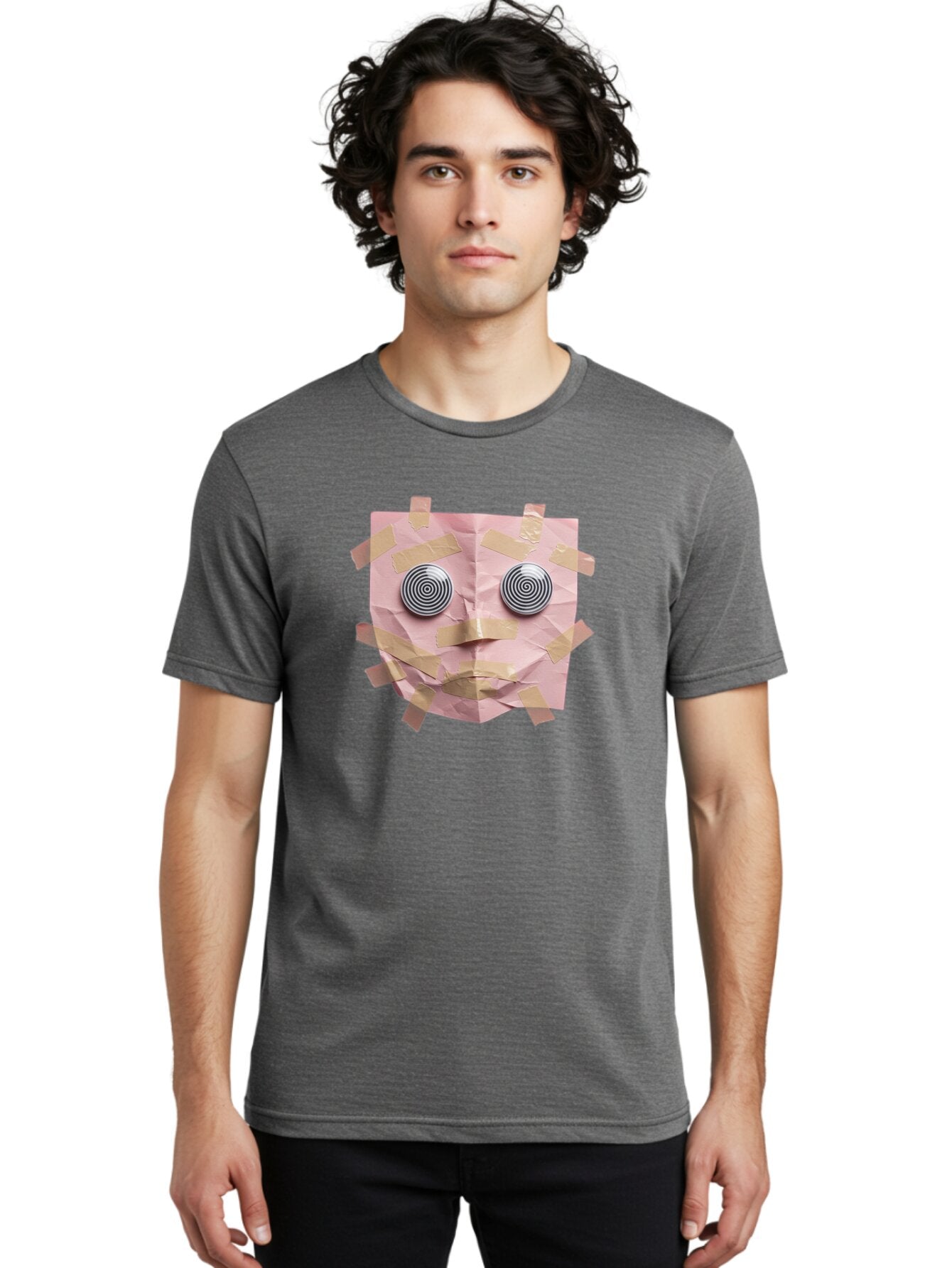 Pink-Paper-Face Men'S Graphic Tee, 100% Cotton, Comfortable Casual Summer Wear, Machine Washable, Vintage Camera, Old Camera, Antique Camera, Black Camera, Classic Photography, Photography Equipment, Nostalgic Device, Film Camera, Camera Art Bar293 21