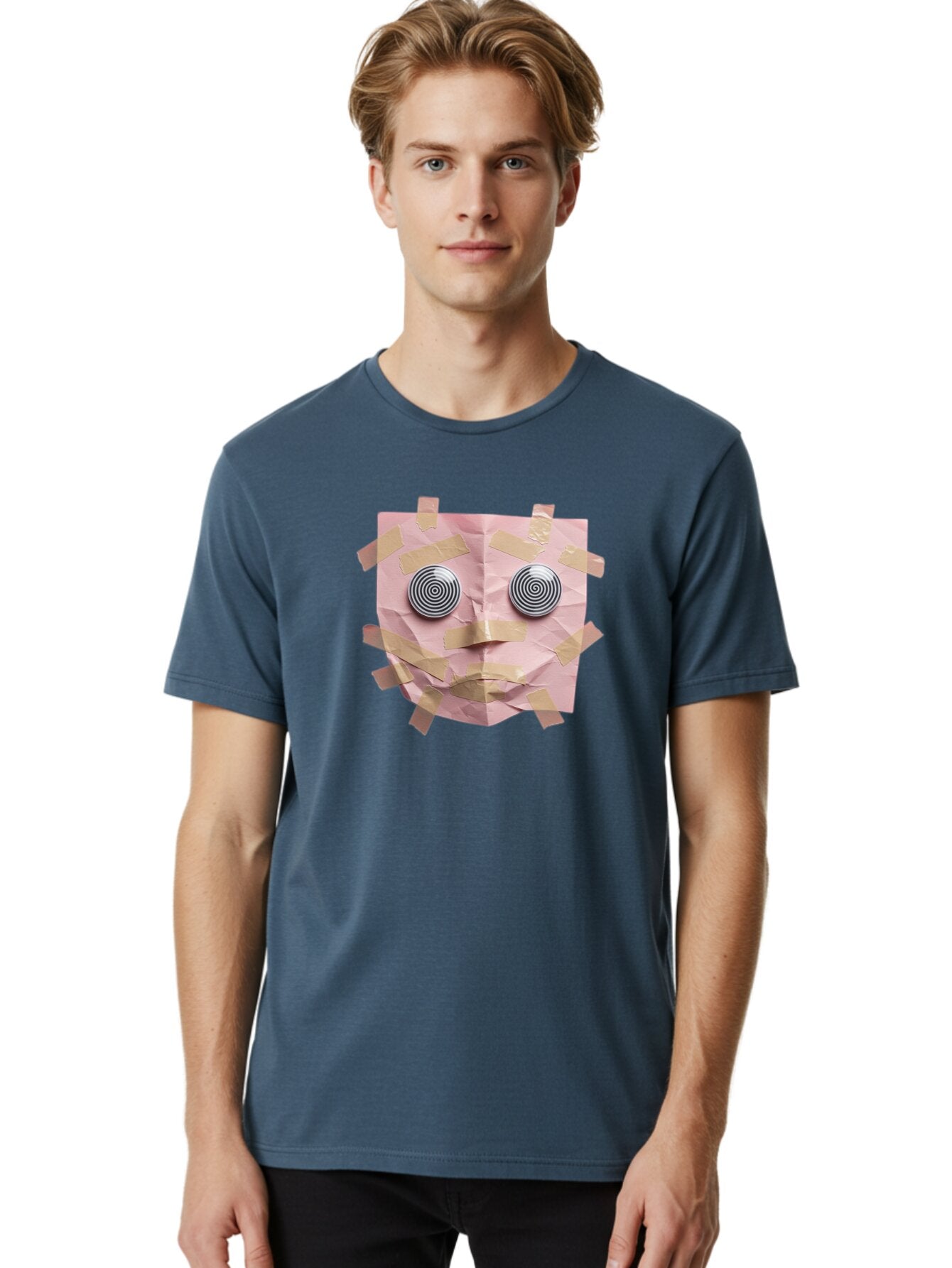 Pink-Paper-Face Men'S Graphic Tee, 100% Cotton, Comfortable Casual Summer Wear, Machine Washable, Vintage Camera, Old Camera, Antique Camera, Black Camera, Classic Photography, Photography Equipment, Nostalgic Device, Film Camera, Camera Art Bar293 20