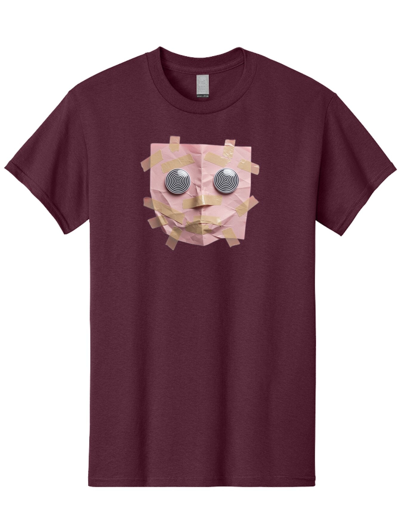 Pink-Paper-Face Men'S Graphic Tee, 100% Cotton, Comfortable Casual Summer Wear, Machine Washable, Vintage Camera, Old Camera, Antique Camera, Black Camera, Classic Photography, Photography Equipment, Nostalgic Device, Film Camera, Camera Art Bar293 3