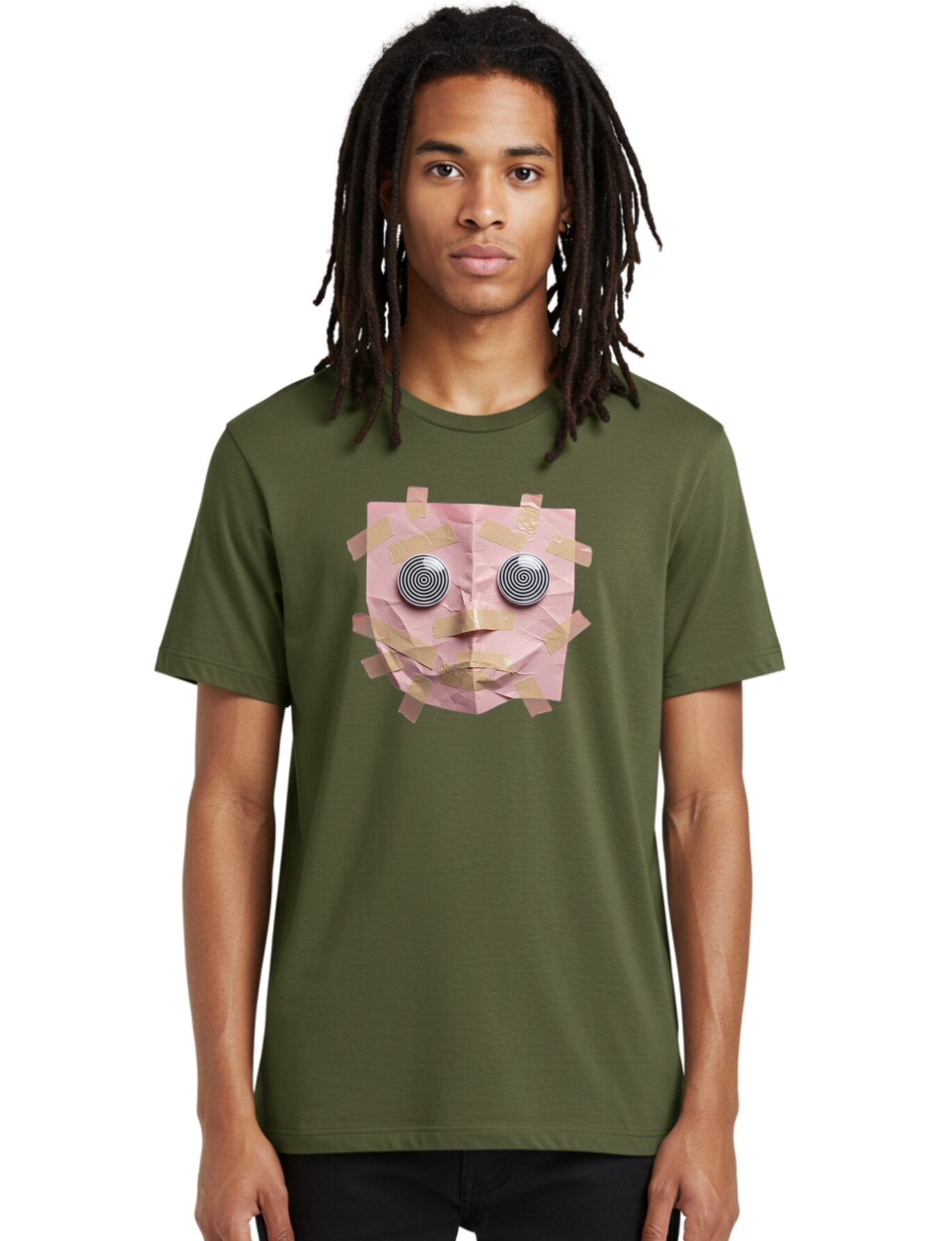Pink-Paper-Face Men'S Graphic Tee, 100% Cotton, Comfortable Casual Summer Wear, Machine Washable, Vintage Camera, Old Camera, Antique Camera, Black Camera, Classic Photography, Photography Equipment, Nostalgic Device, Film Camera, Camera Art Bar293 25