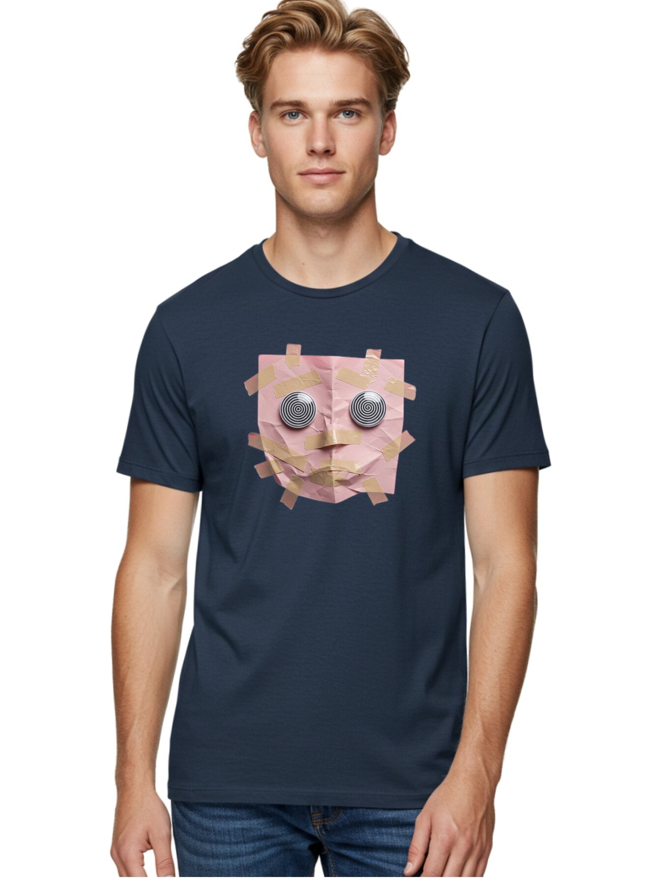 Pink-Paper-Face Men'S Graphic Tee, 100% Cotton, Comfortable Casual Summer Wear, Machine Washable, Vintage Camera, Old Camera, Antique Camera, Black Camera, Classic Photography, Photography Equipment, Nostalgic Device, Film Camera, Camera Art Bar293 26