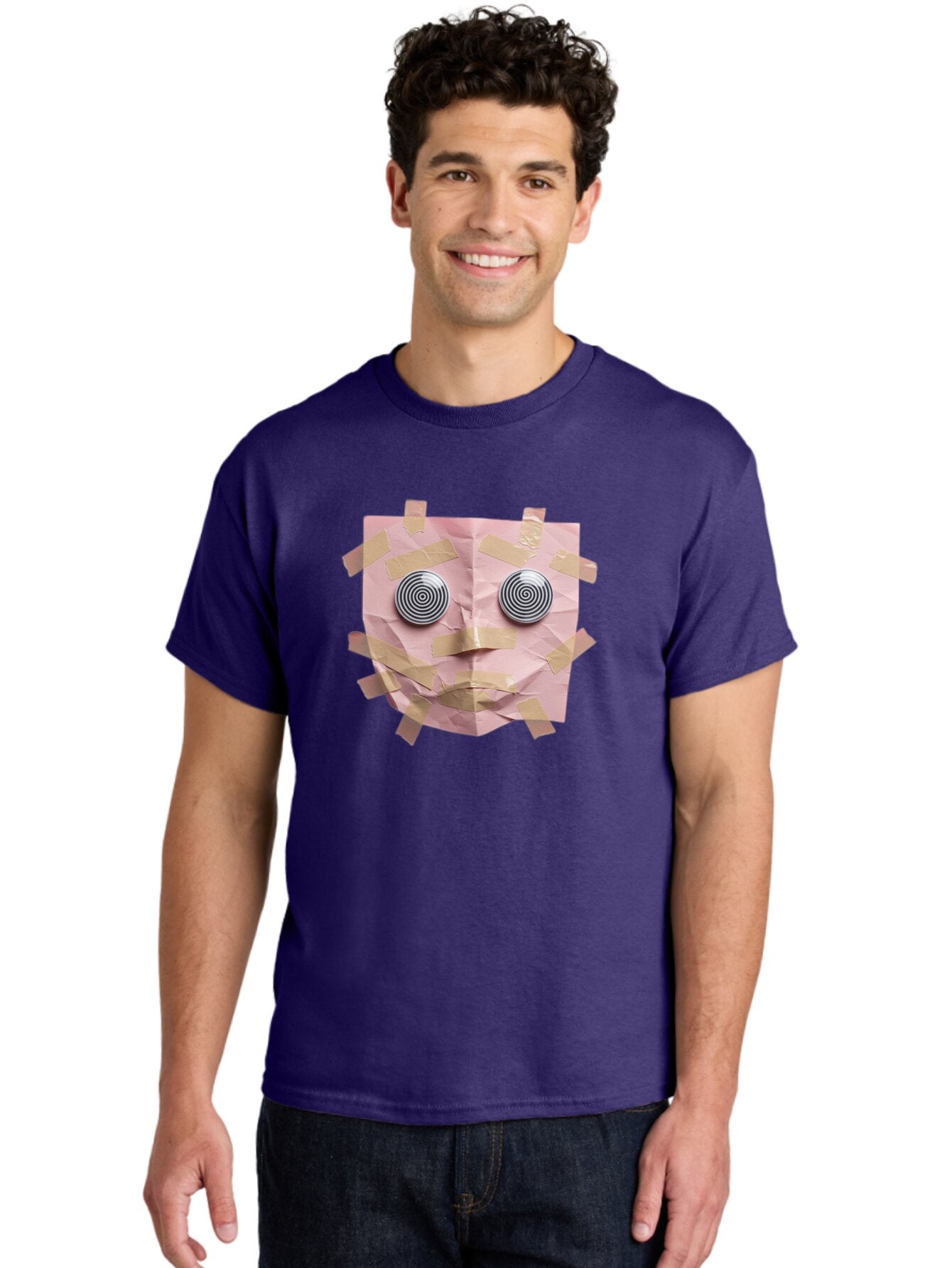 Pink-Paper-Face Men'S Graphic Tee, 100% Cotton, Comfortable Casual Summer Wear, Machine Washable, Vintage Camera, Old Camera, Antique Camera, Black Camera, Classic Photography, Photography Equipment, Nostalgic Device, Film Camera, Camera Art Bar293 16