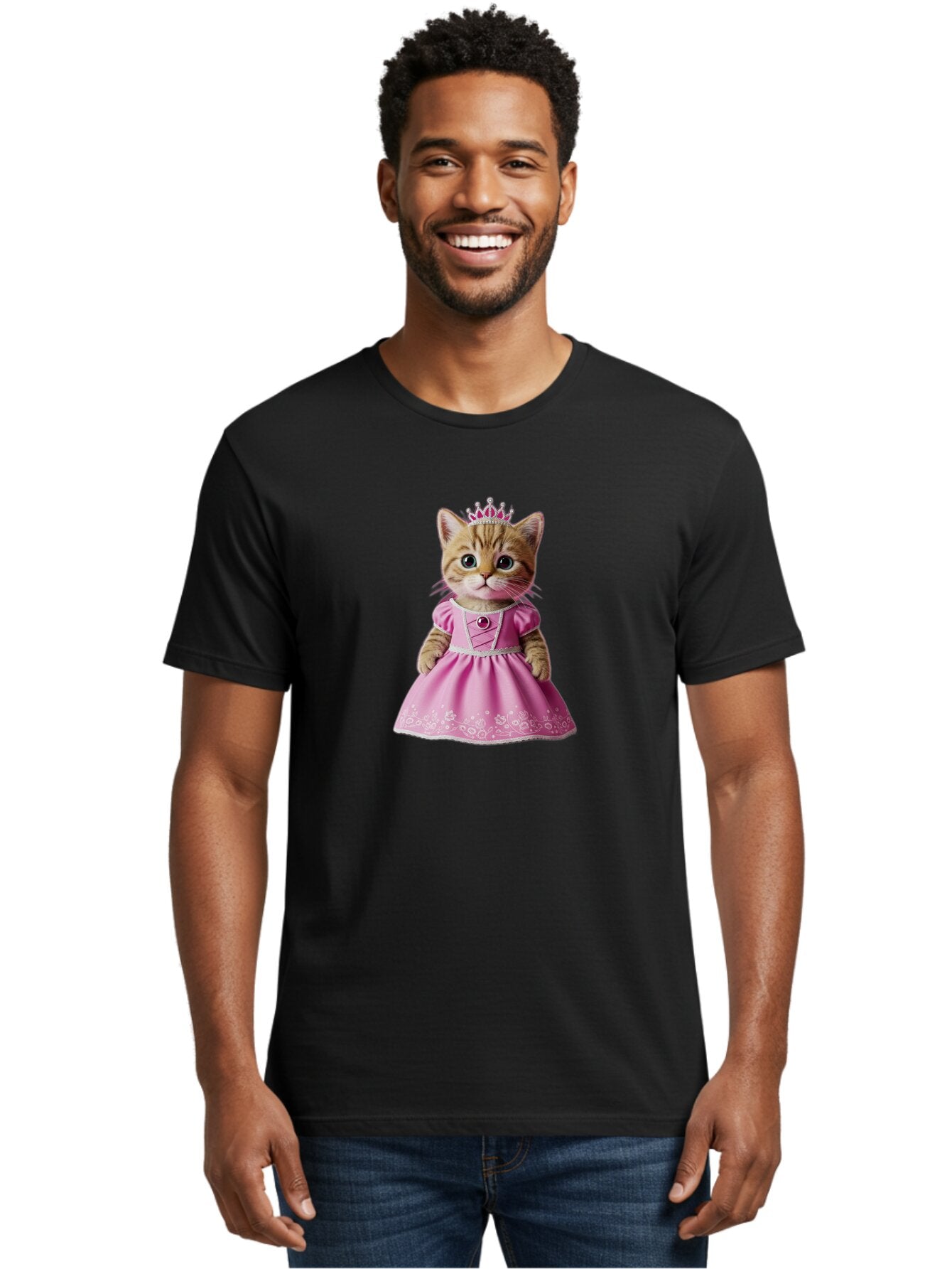 Pink-Princess-Cat Men'S Graphic Tee, 100% Cotton, Comfortable Casual Summer Wear, Machine Washable, Vintage Camera, Old Camera, Antique Camera, Black Camera, Classic Photography, Photography Equipment, Nostalgic Device, Film Camera, Camera Art Bar294 17