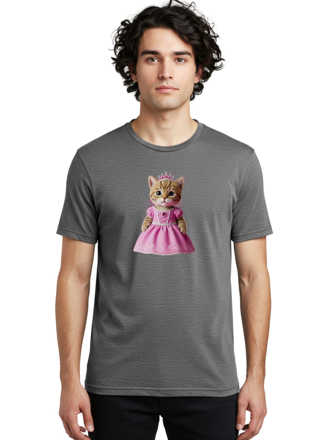 Pink-Princess-Cat Men'S Graphic Tee, 100% Cotton, Comfortable Casual Summer Wear, Machine Washable, Vintage Camera, Old Camera, Antique Camera, Black Camera, Classic Photography, Photography Equipment, Nostalgic Device, Film Camera, Camera Art Bar294 29