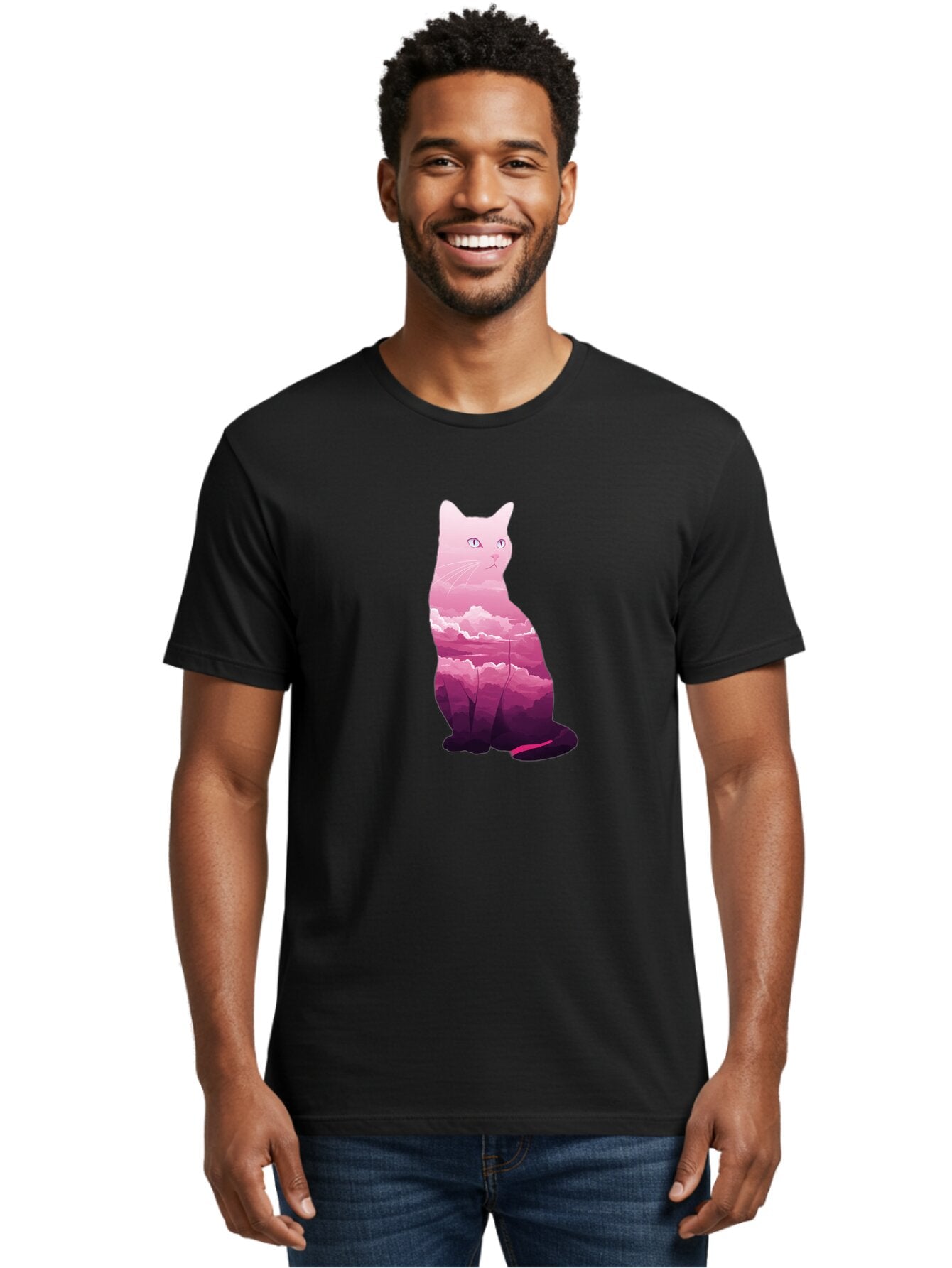 Pink-Sky-Cat Men'S Graphic Tee, 100% Cotton, Comfortable Casual Summer Wear, Machine Washable, Vintage Camera, Old Camera, Antique Camera, Black Camera, Classic Photography, Photography Equipment, Nostalgic Device, Film Camera, Camera Art Bar296 23