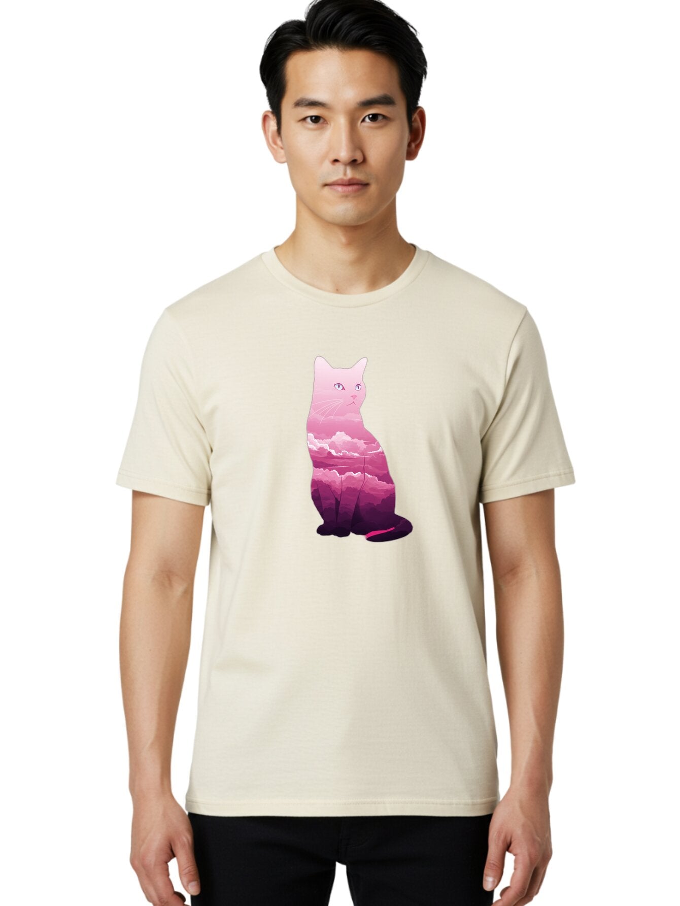 Pink-Sky-Cat Men'S Graphic Tee, 100% Cotton, Comfortable Casual Summer Wear, Machine Washable, Vintage Camera, Old Camera, Antique Camera, Black Camera, Classic Photography, Photography Equipment, Nostalgic Device, Film Camera, Camera Art Bar296 28