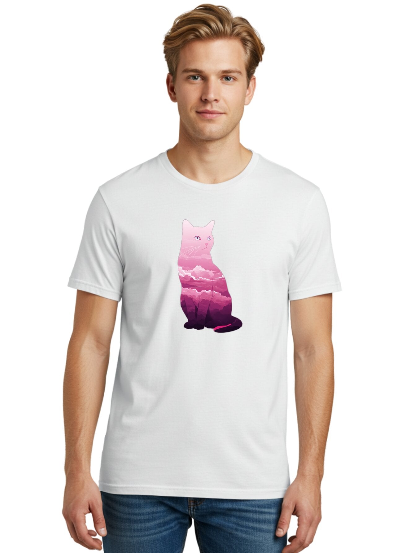 Pink-Sky-Cat Men'S Graphic Tee, 100% Cotton, Comfortable Casual Summer Wear, Machine Washable, Vintage Camera, Old Camera, Antique Camera, Black Camera, Classic Photography, Photography Equipment, Nostalgic Device, Film Camera, Camera Art Bar296 22
