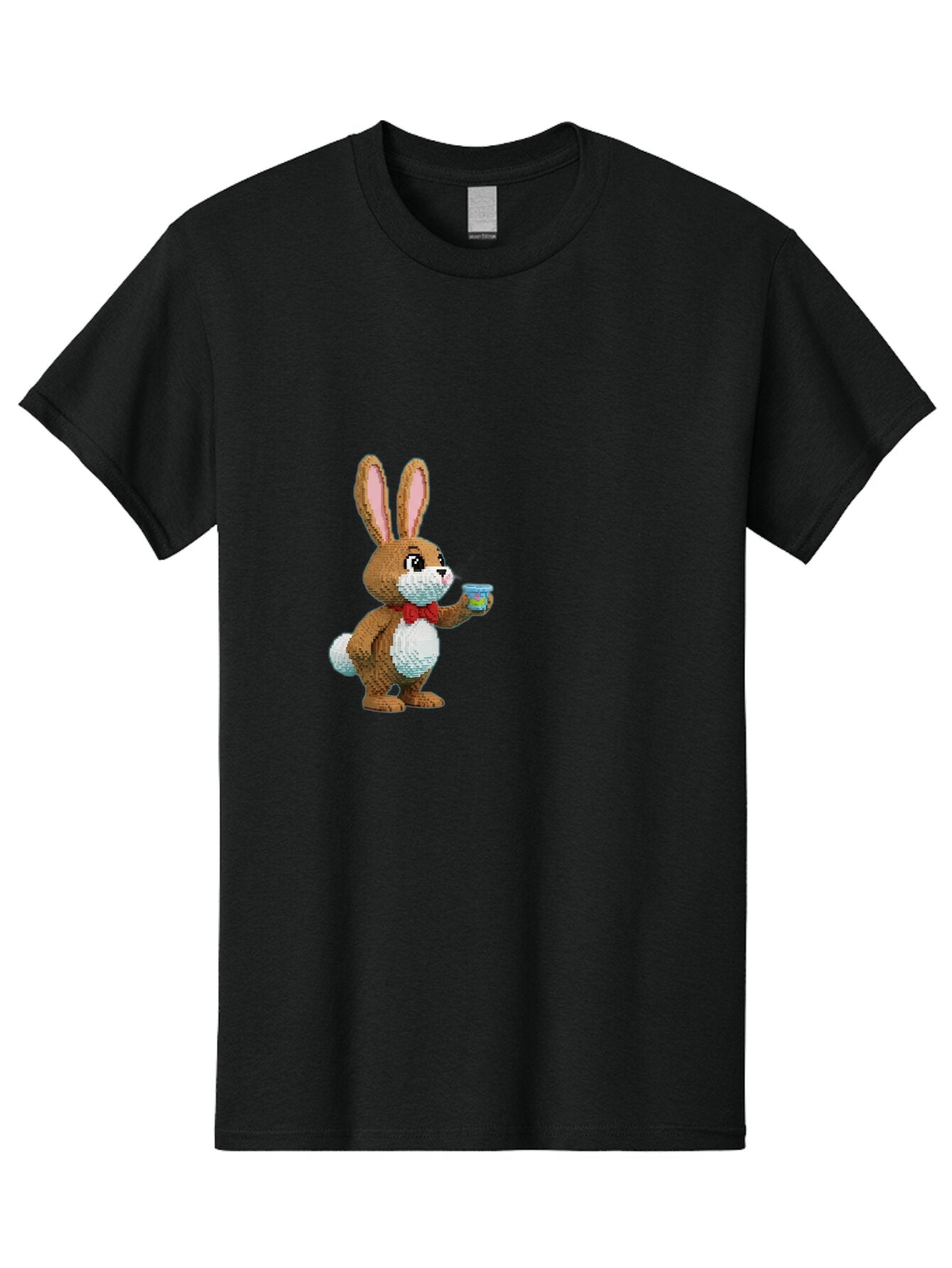 Pixel-Art-Bunny Men'S Graphic Tee, 100% Cotton, Comfortable Casual Summer Wear, Machine Washable, Vintage Camera, Old Camera, Antique Camera, Black Camera, Classic Photography, Photography Equipment, Nostalgic Device, Film Camera, Camera Art Bar301 11