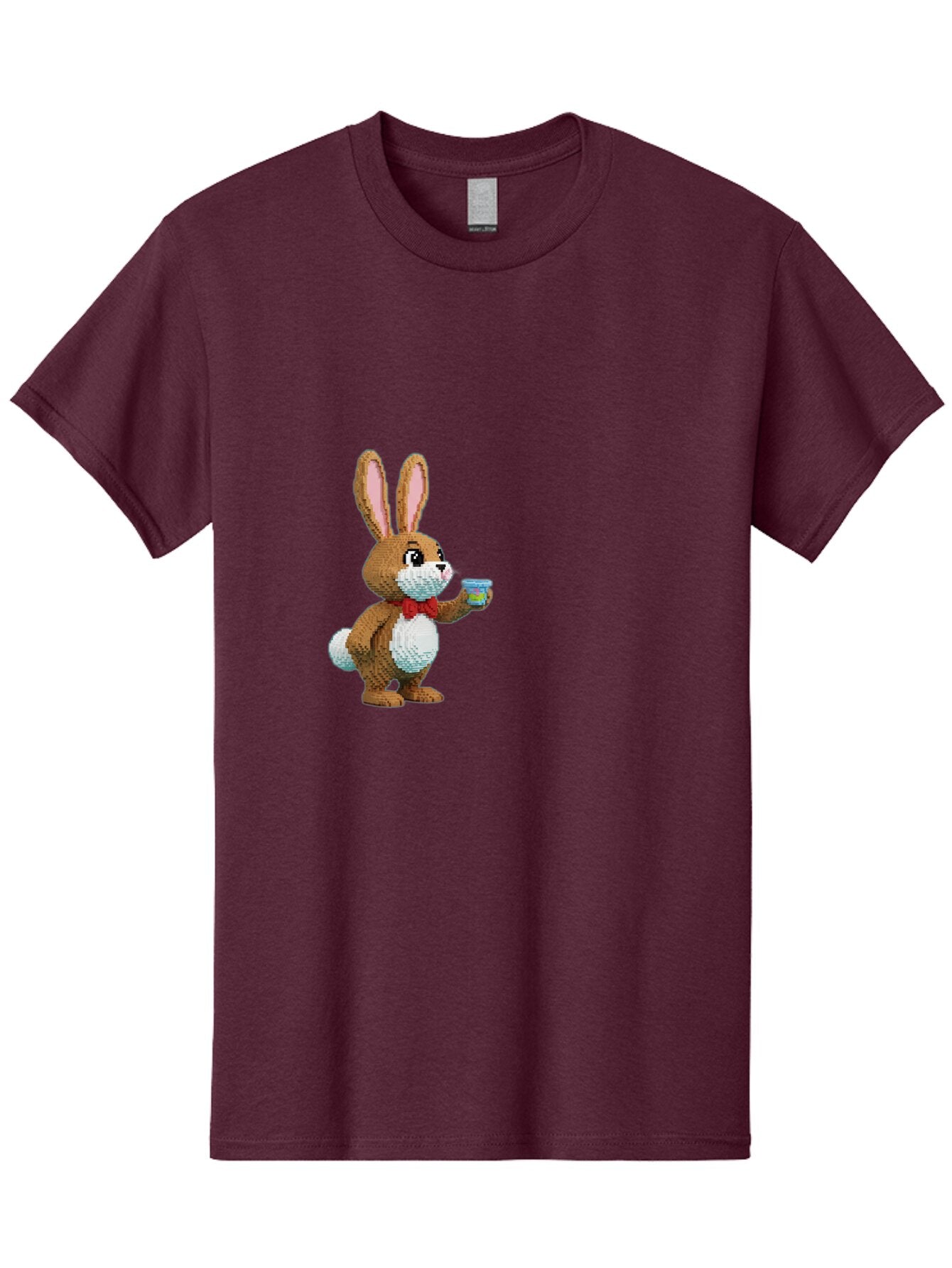 Pixel-Art-Bunny Men'S Graphic Tee, 100% Cotton, Comfortable Casual Summer Wear, Machine Washable, Vintage Camera, Old Camera, Antique Camera, Black Camera, Classic Photography, Photography Equipment, Nostalgic Device, Film Camera, Camera Art Bar301 5
