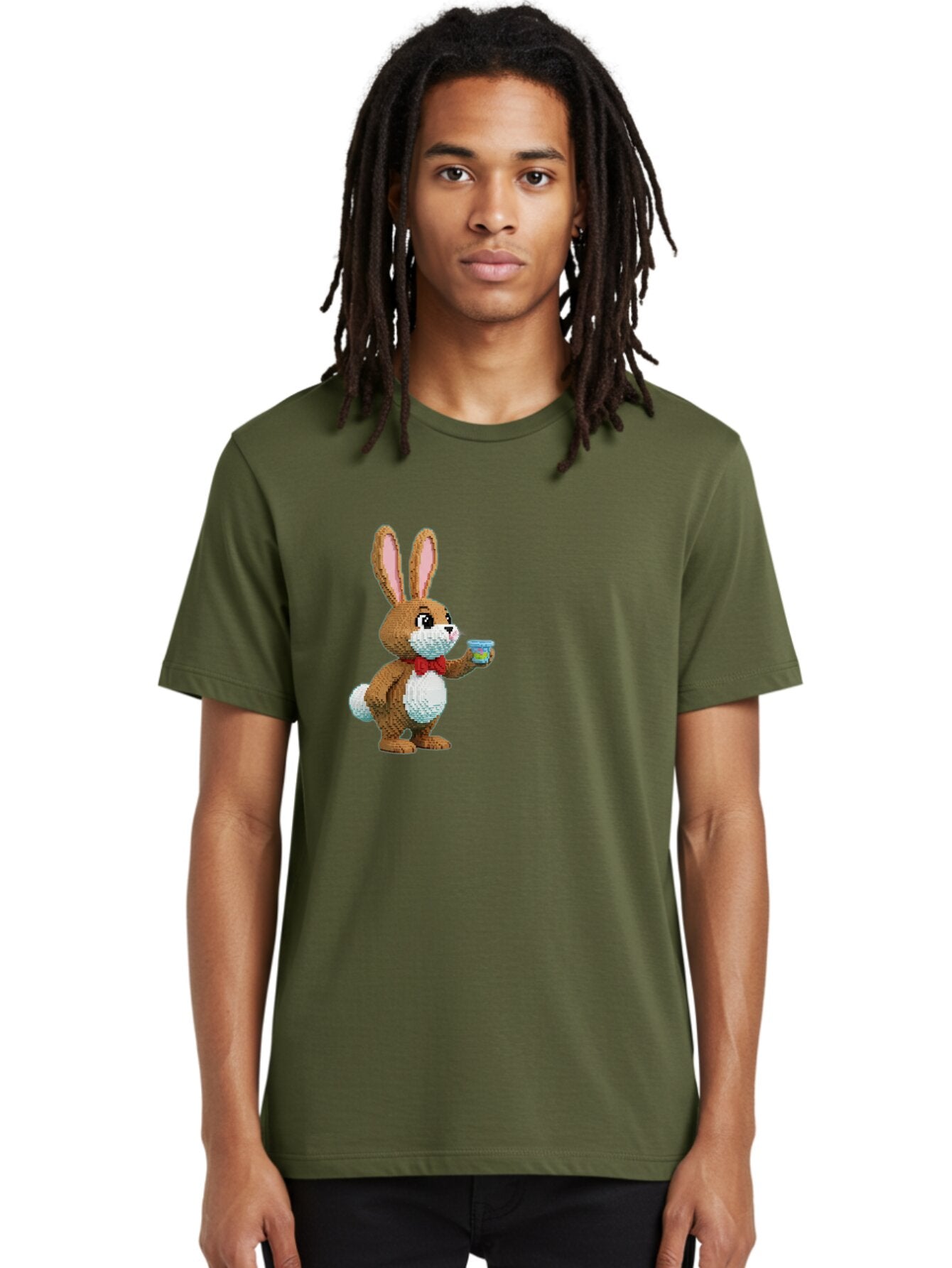 Pixel-Art-Bunny Men'S Graphic Tee, 100% Cotton, Comfortable Casual Summer Wear, Machine Washable, Vintage Camera, Old Camera, Antique Camera, Black Camera, Classic Photography, Photography Equipment, Nostalgic Device, Film Camera, Camera Art Bar301 28