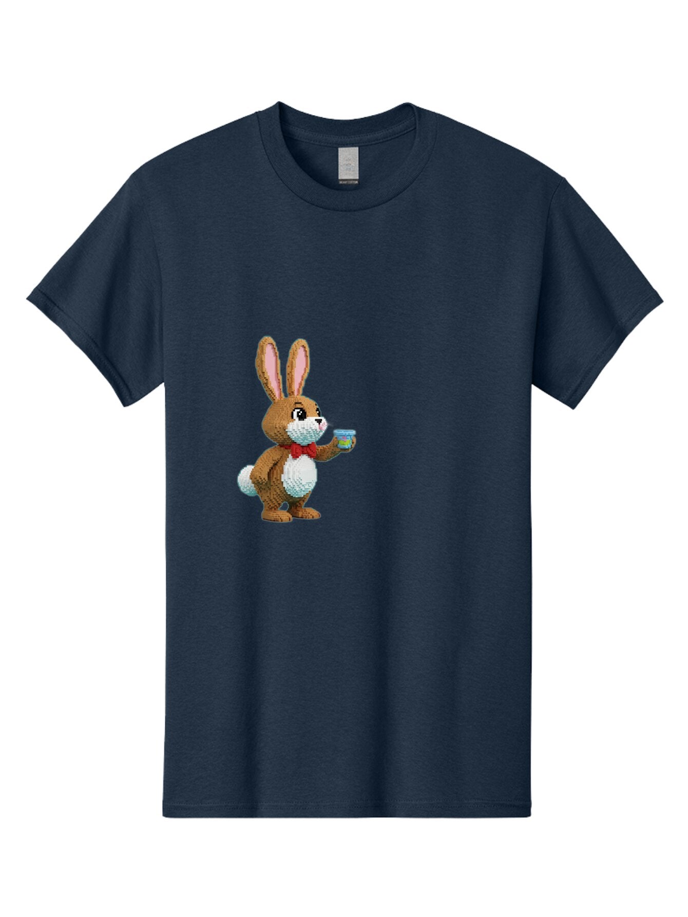 Pixel-Art-Bunny Men'S Graphic Tee, 100% Cotton, Comfortable Casual Summer Wear, Machine Washable, Vintage Camera, Old Camera, Antique Camera, Black Camera, Classic Photography, Photography Equipment, Nostalgic Device, Film Camera, Camera Art Bar301 7