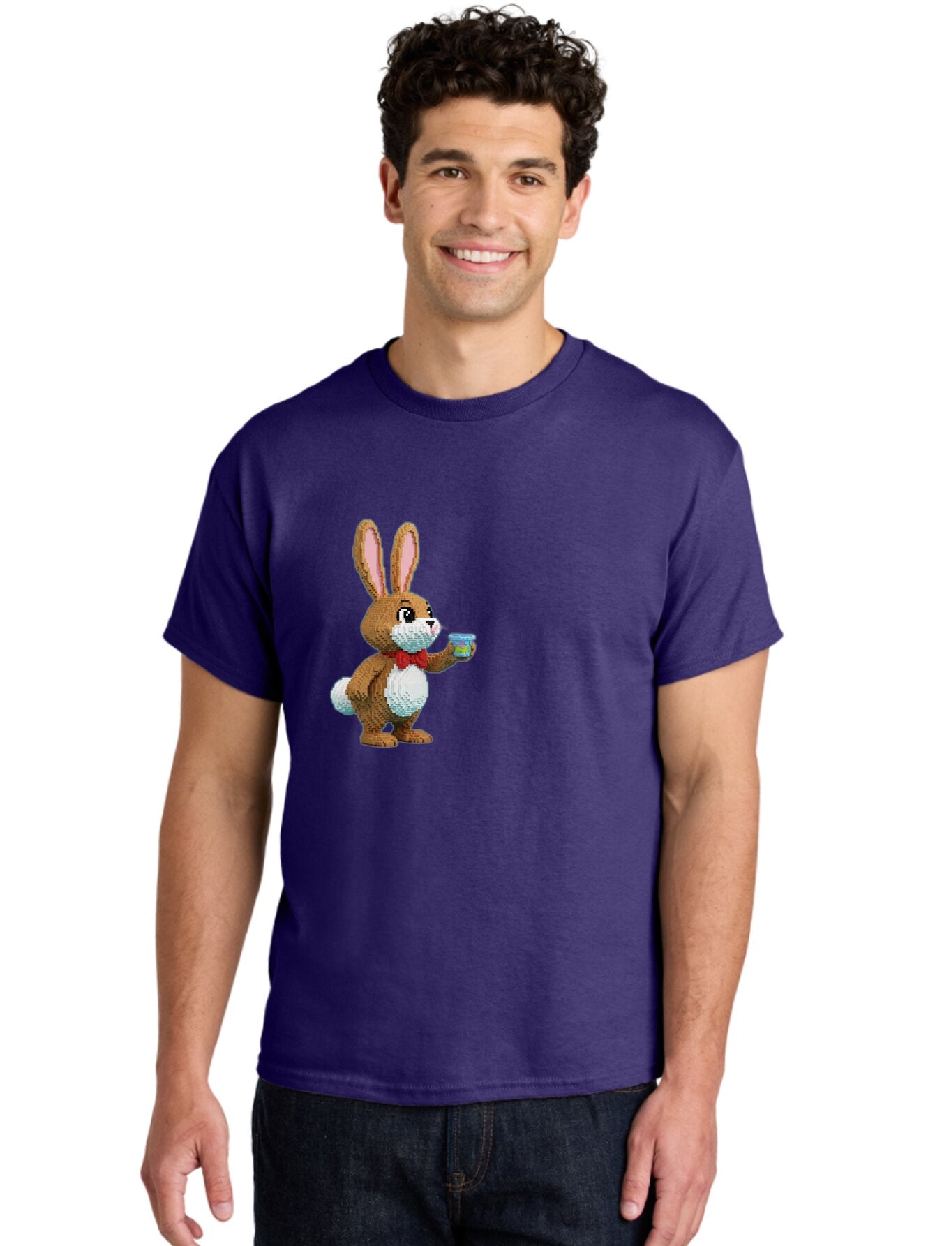 Pixel-Art-Bunny Men'S Graphic Tee, 100% Cotton, Comfortable Casual Summer Wear, Machine Washable, Vintage Camera, Old Camera, Antique Camera, Black Camera, Classic Photography, Photography Equipment, Nostalgic Device, Film Camera, Camera Art Bar301 26