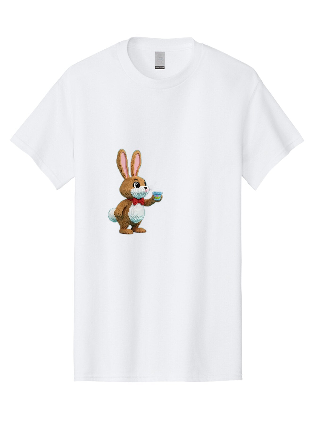 Pixel-Art-Bunny Men'S Graphic Tee, 100% Cotton, Comfortable Casual Summer Wear, Machine Washable, Vintage Camera, Old Camera, Antique Camera, Black Camera, Classic Photography, Photography Equipment, Nostalgic Device, Film Camera, Camera Art Bar301 15