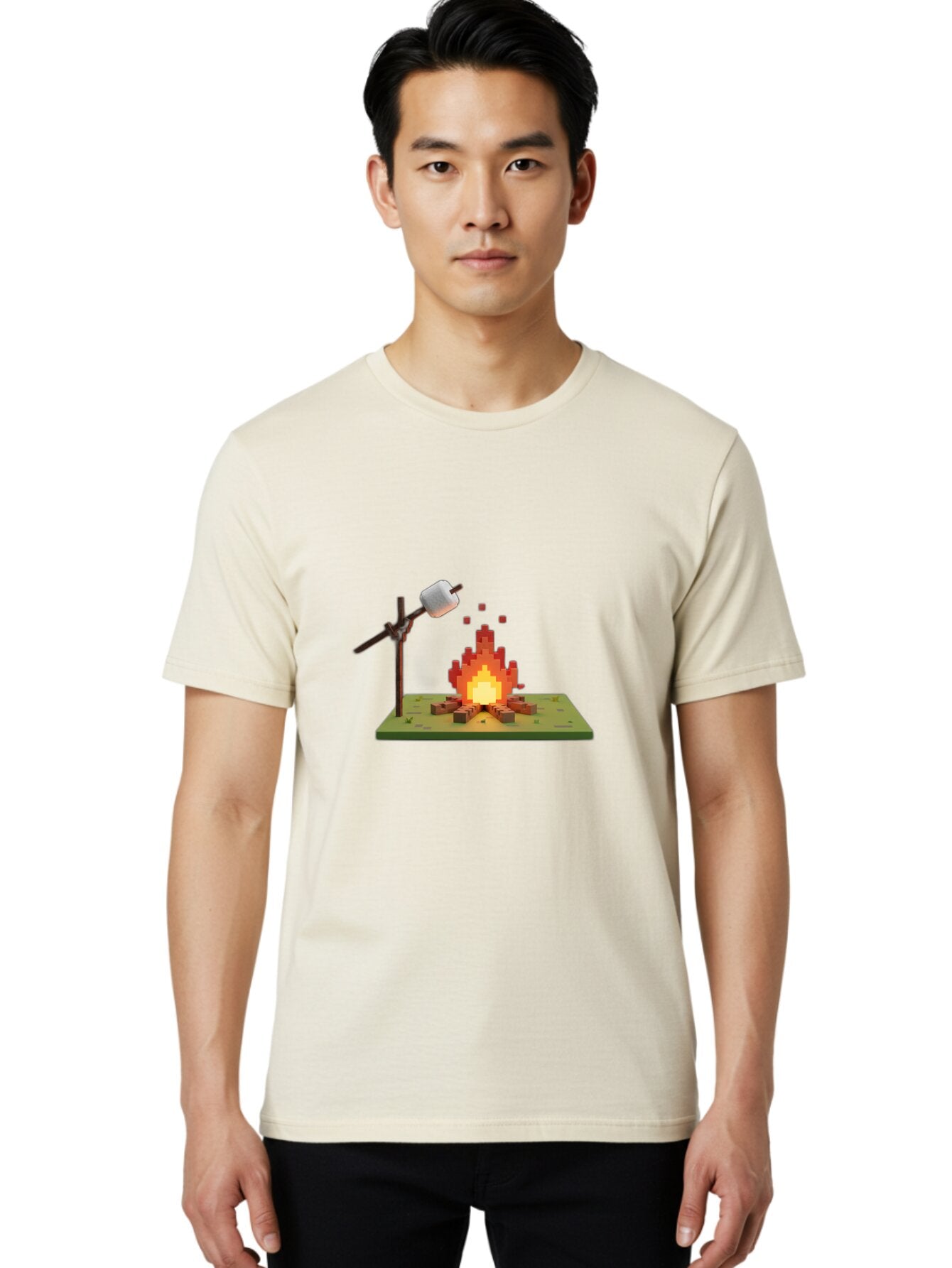 Pixel-Campfire Men'S Graphic Tee, 100% Cotton, Comfortable Casual Summer Wear, Machine Washable, Vintage Camera, Old Camera, Antique Camera, Black Camera, Classic Photography, Photography Equipment, Nostalgic Device, Film Camera, Camera Art Bar303 17