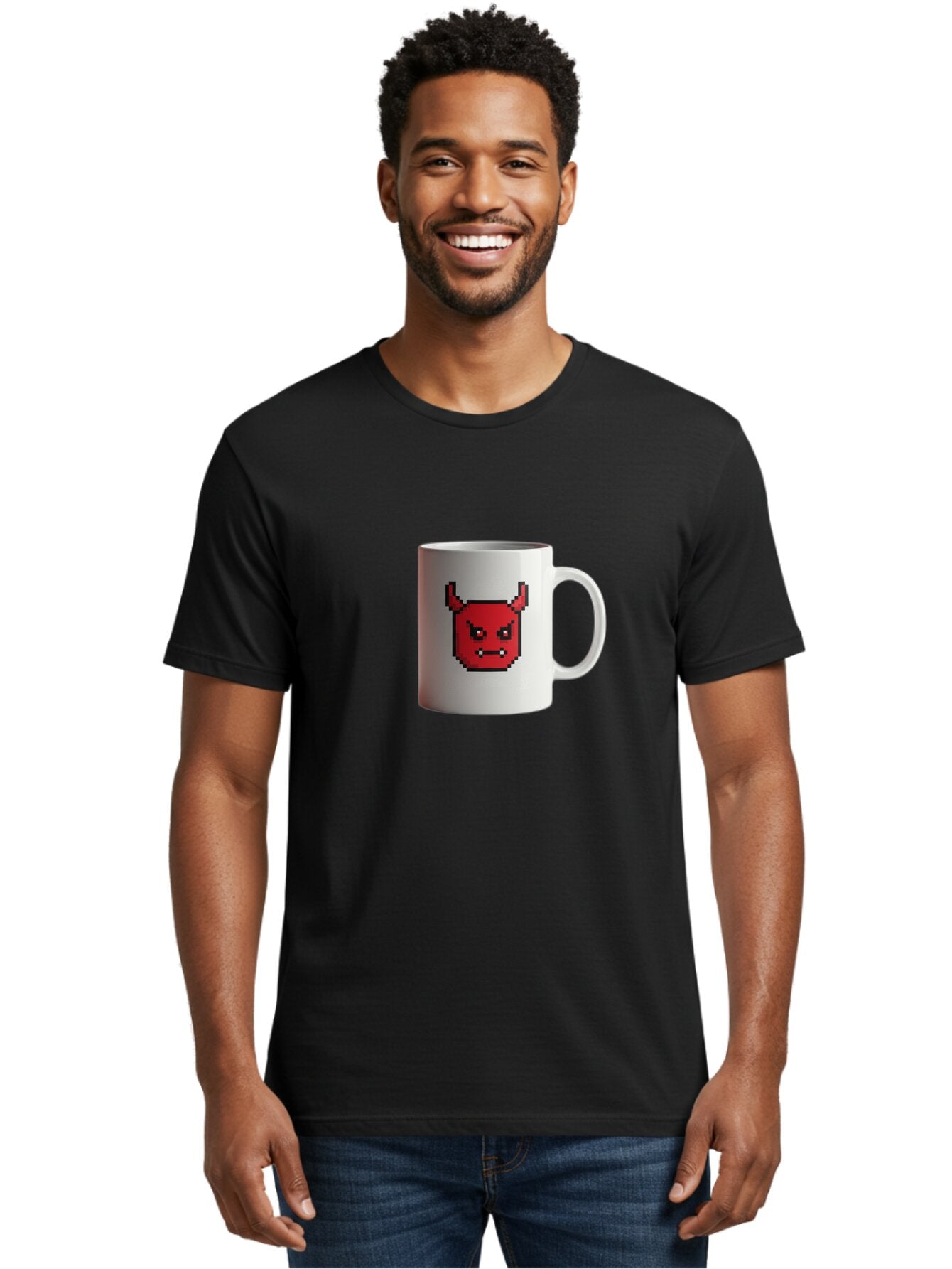 Pixel-Devil-Mug Men'S Graphic Tee, 100% Cotton, Comfortable Casual Summer Wear, Machine Washable, Vintage Camera, Old Camera, Antique Camera, Black Camera, Classic Photography, Photography Equipment, Nostalgic Device, Film Camera, Camera Art Bar304 27