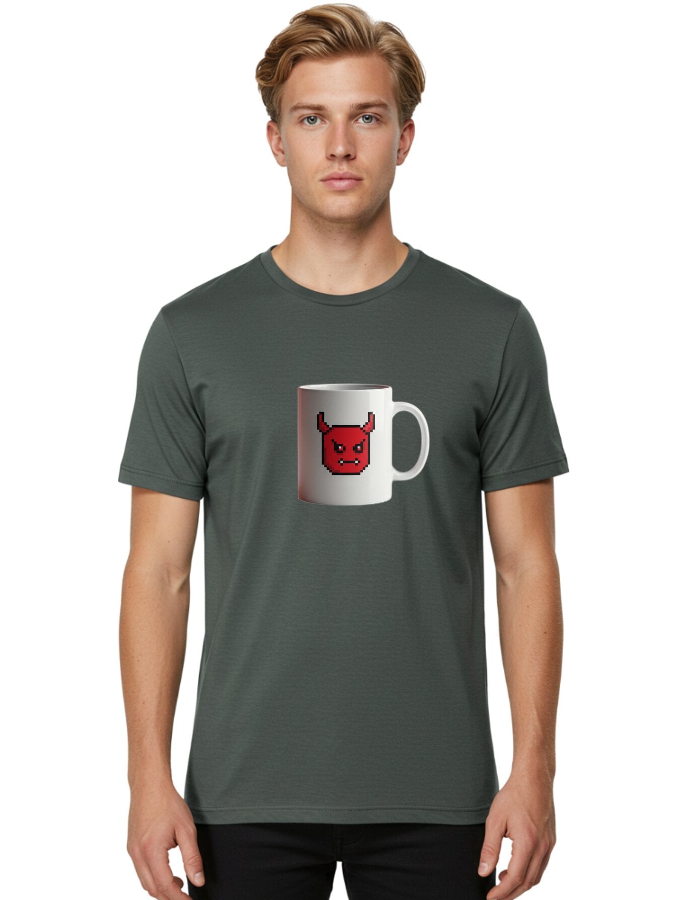 Pixel-Devil-Mug Men'S Graphic Tee, 100% Cotton, Comfortable Casual Summer Wear, Machine Washable, Vintage Camera, Old Camera, Antique Camera, Black Camera, Classic Photography, Photography Equipment, Nostalgic Device, Film Camera, Camera Art Bar304 16