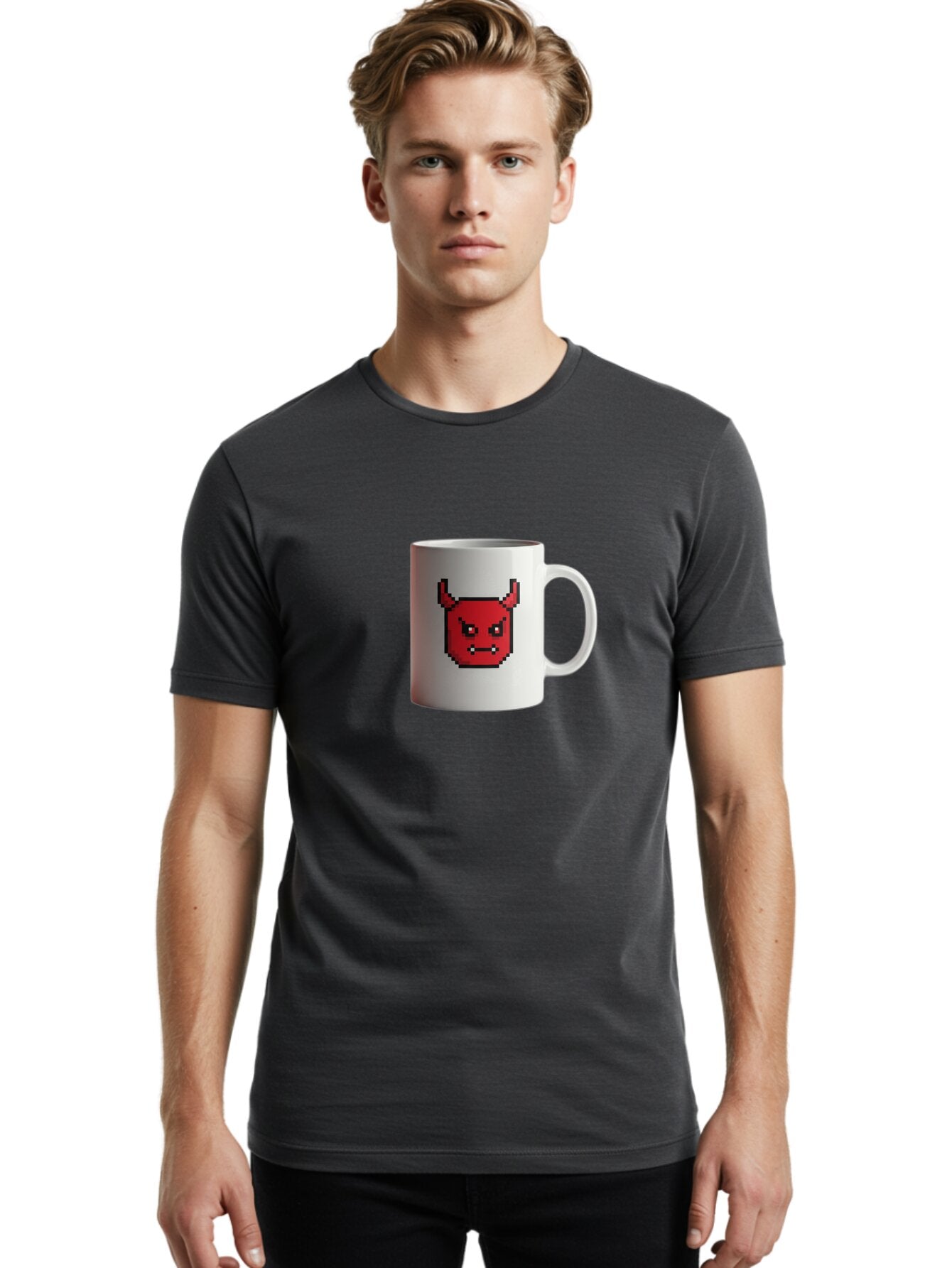 Pixel-Devil-Mug Men'S Graphic Tee, 100% Cotton, Comfortable Casual Summer Wear, Machine Washable, Vintage Camera, Old Camera, Antique Camera, Black Camera, Classic Photography, Photography Equipment, Nostalgic Device, Film Camera, Camera Art Bar304 26