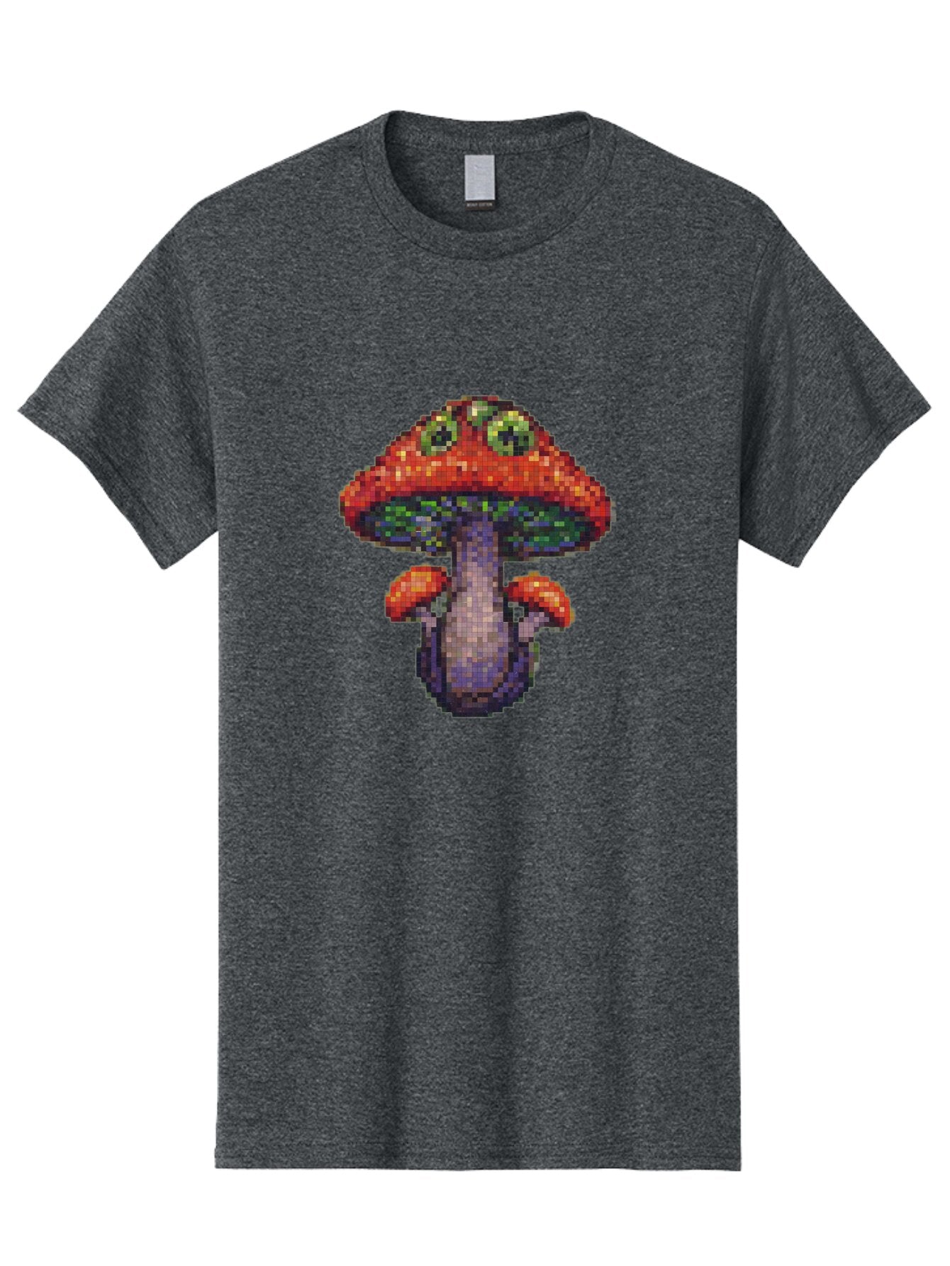 Pixel-Mushroom Men'S Graphic Tee, 100% Cotton, Comfortable Casual Summer Wear, Machine Washable, Vintage Camera, Old Camera, Antique Camera, Black Camera, Classic Photography, Photography Equipment, Nostalgic Device, Film Camera, Camera Art Bar306 5
