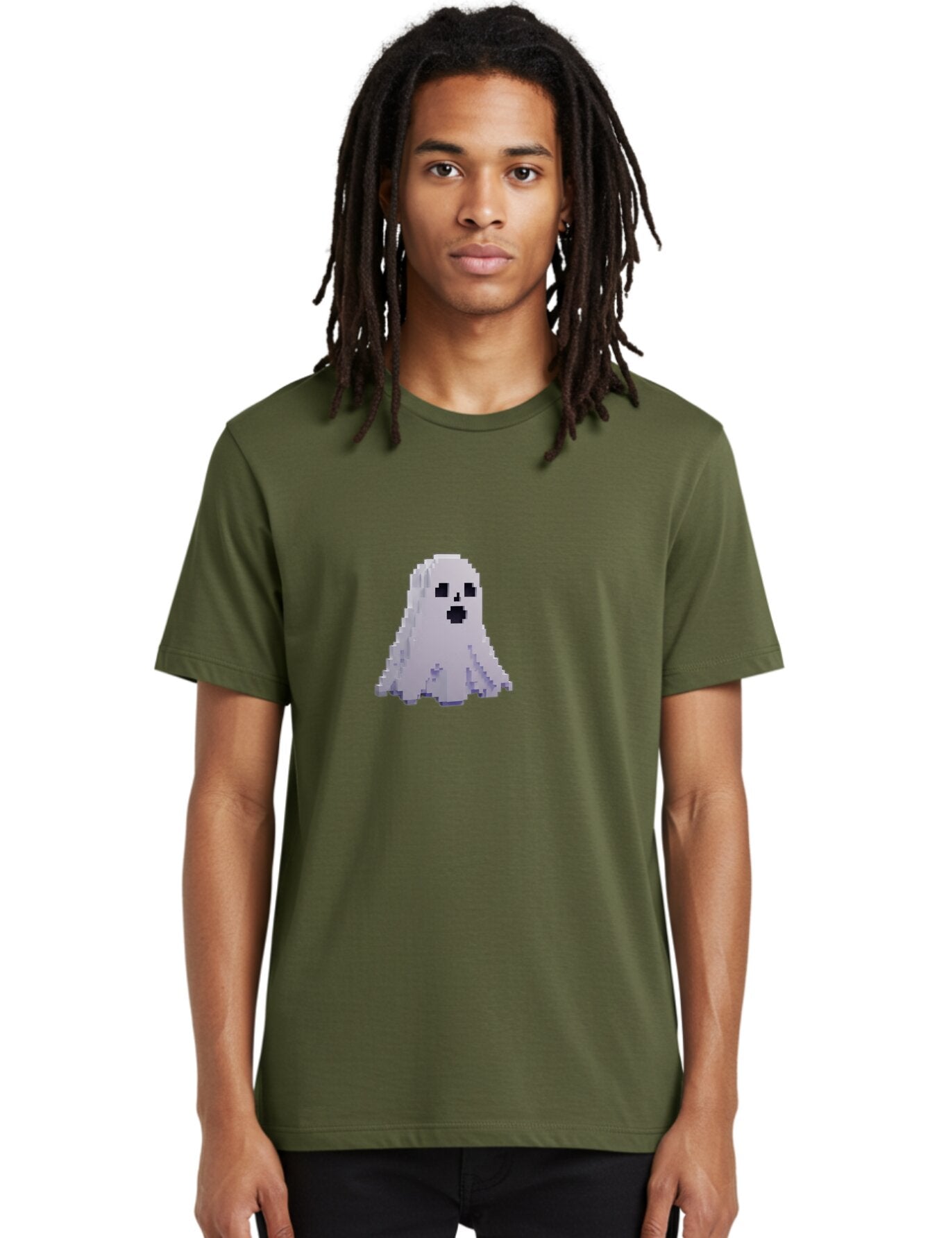 Pixelated-Ghost Men'S Graphic Tee, 100% Cotton, Comfortable Casual Summer Wear, Machine Washable, Vintage Camera, Old Camera, Antique Camera, Black Camera, Classic Photography, Photography Equipment, Nostalgic Device, Film Camera, Camera Art Bar307 18