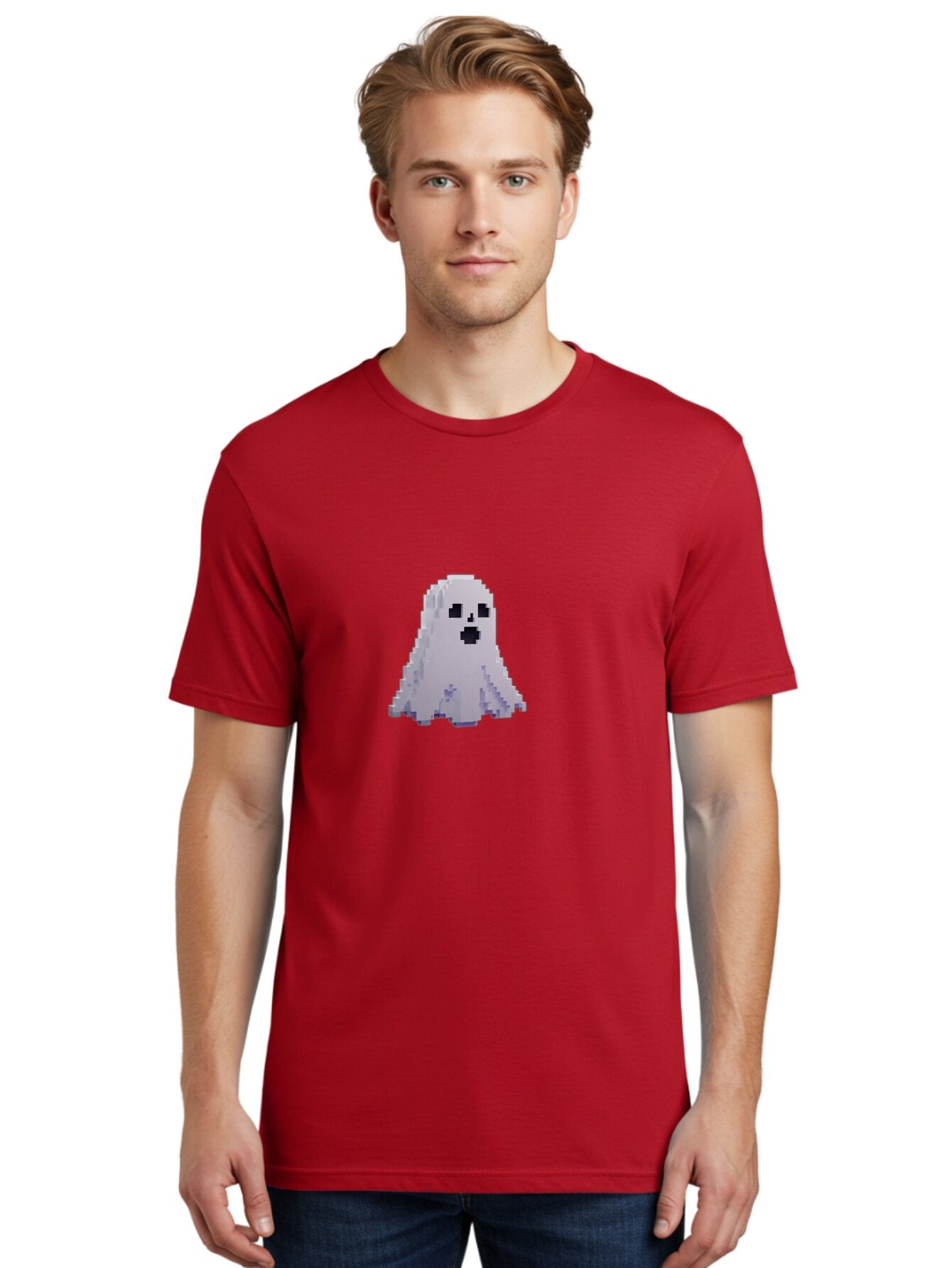 Pixelated-Ghost Men'S Graphic Tee, 100% Cotton, Comfortable Casual Summer Wear, Machine Washable, Vintage Camera, Old Camera, Antique Camera, Black Camera, Classic Photography, Photography Equipment, Nostalgic Device, Film Camera, Camera Art Bar307 26
