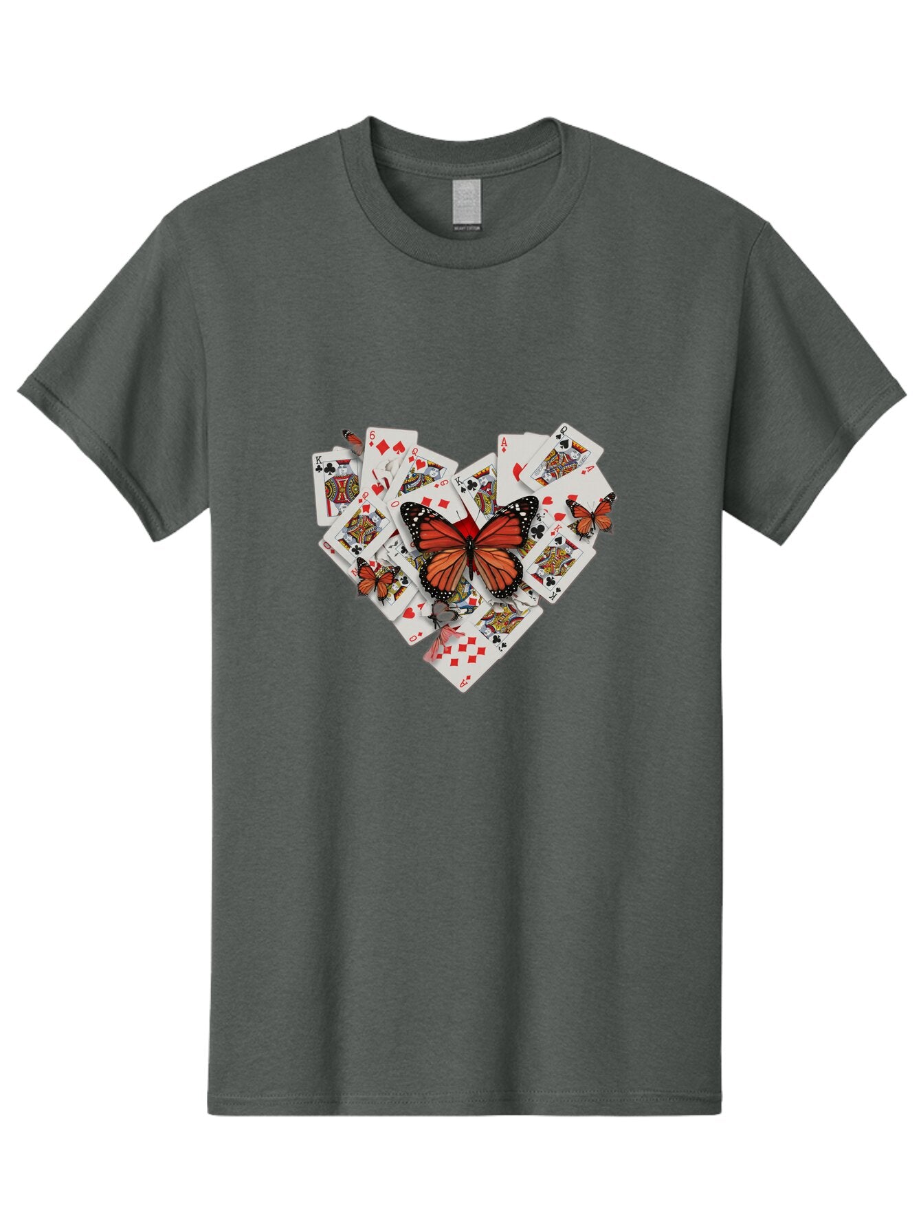 Playing-Cards-With-Butterflies Men'S Graphic Tee, 100% Cotton, Comfortable Casual Summer Wear, Machine Washable, Vintage Camera, Old Camera, Antique Camera, Black Camera, Classic Photography, Photography Equipment, Nostalgic Device, Bar309 1