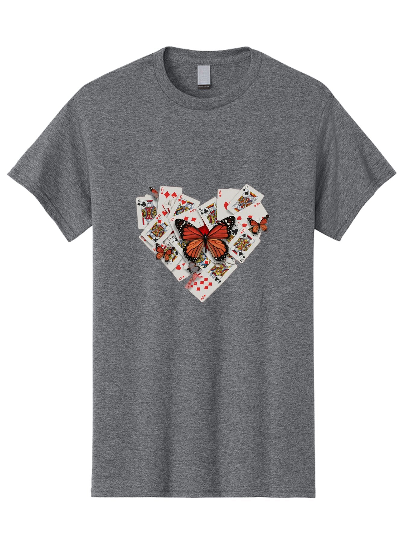 Playing-Cards-With-Butterflies Men'S Graphic Tee, 100% Cotton, Comfortable Casual Summer Wear, Machine Washable, Vintage Camera, Old Camera, Antique Camera, Black Camera, Classic Photography, Photography Equipment, Nostalgic Device, Bar309 5