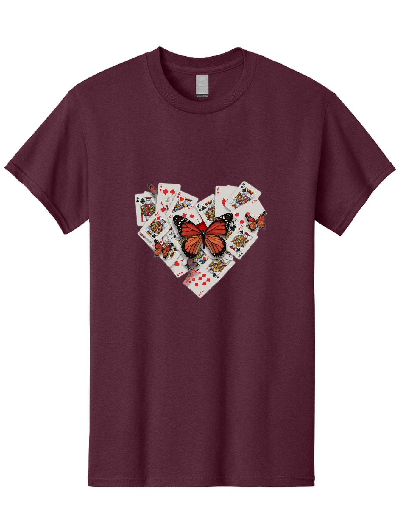 Playing-Cards-With-Butterflies Men'S Graphic Tee, 100% Cotton, Comfortable Casual Summer Wear, Machine Washable, Vintage Camera, Old Camera, Antique Camera, Black Camera, Classic Photography, Photography Equipment, Nostalgic Device, Bar309 6