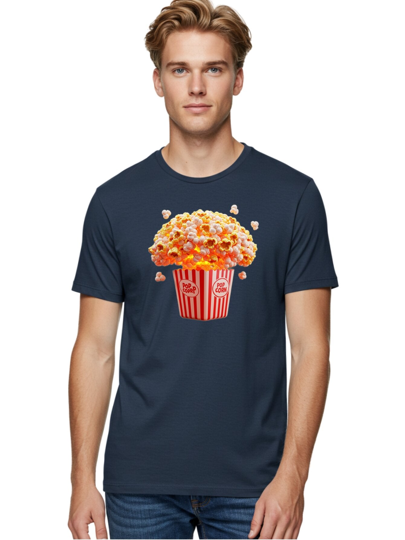 Pop-Corn Men'S Graphic Tee, 100% Cotton, Comfortable Casual Summer Wear, Machine Washable, Vintage Camera, Old Camera, Antique Camera, Black Camera, Classic Photography, Photography Equipment, Nostalgic Device, Film Camera, Camera Art Bar313 22
