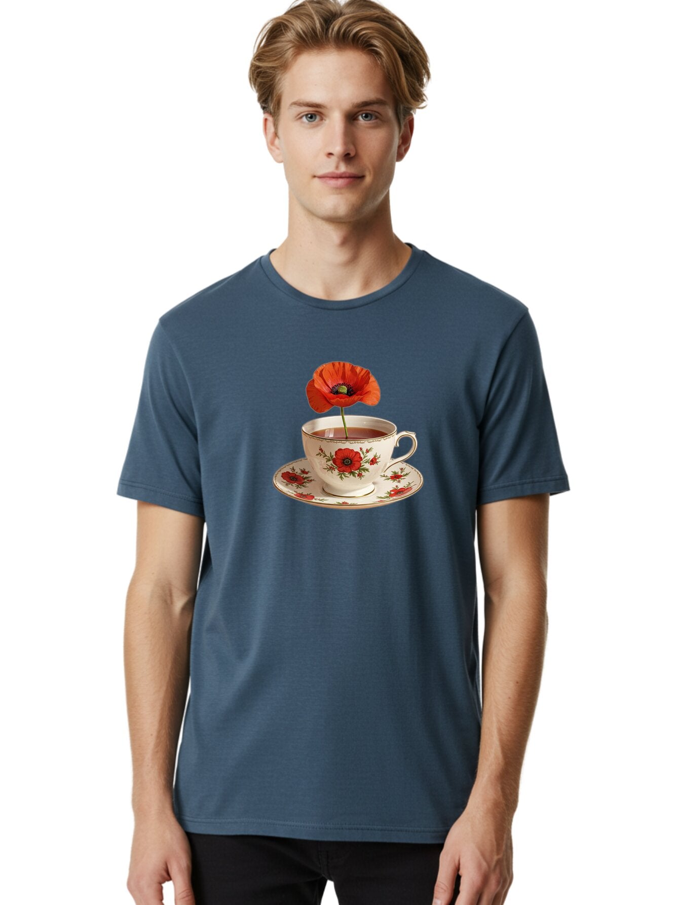 Poppy-Tea-Cup Men'S Graphic Tee, 100% Cotton, Comfortable Casual Summer Wear, Machine Washable, Vintage Camera, Old Camera, Antique Camera, Black Camera, Classic Photography, Photography Equipment, Nostalgic Device, Film Camera, Camera Art Bar315 18