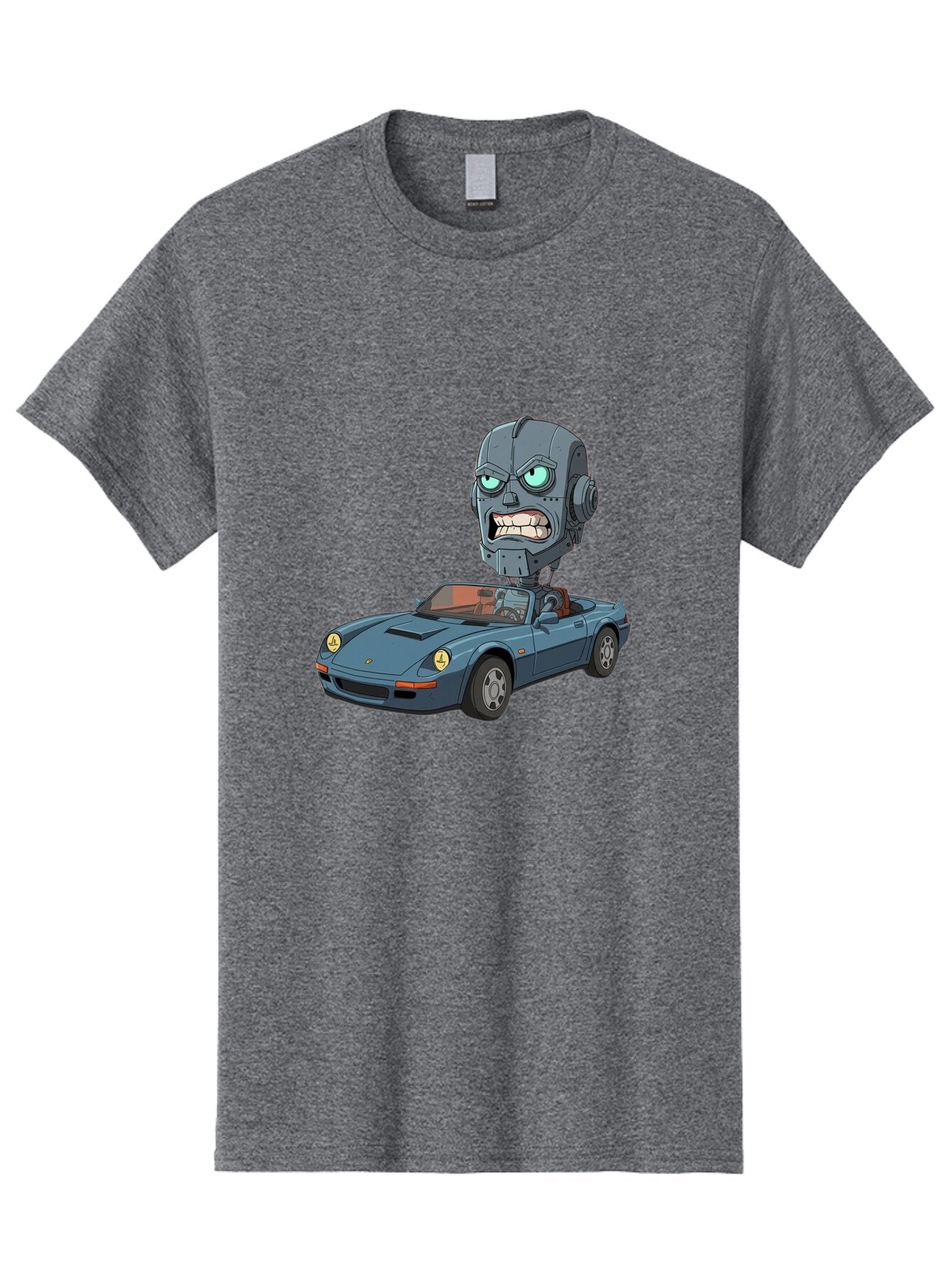 Porsche-Robot-Head Men'S Graphic Tee, 100% Cotton, Comfortable Casual Summer Wear, Machine Washable, Vintage Camera, Old Camera, Antique Camera, Black Camera, Classic Photography, Photography Equipment, Nostalgic Device, Film Camera, Bar316 5