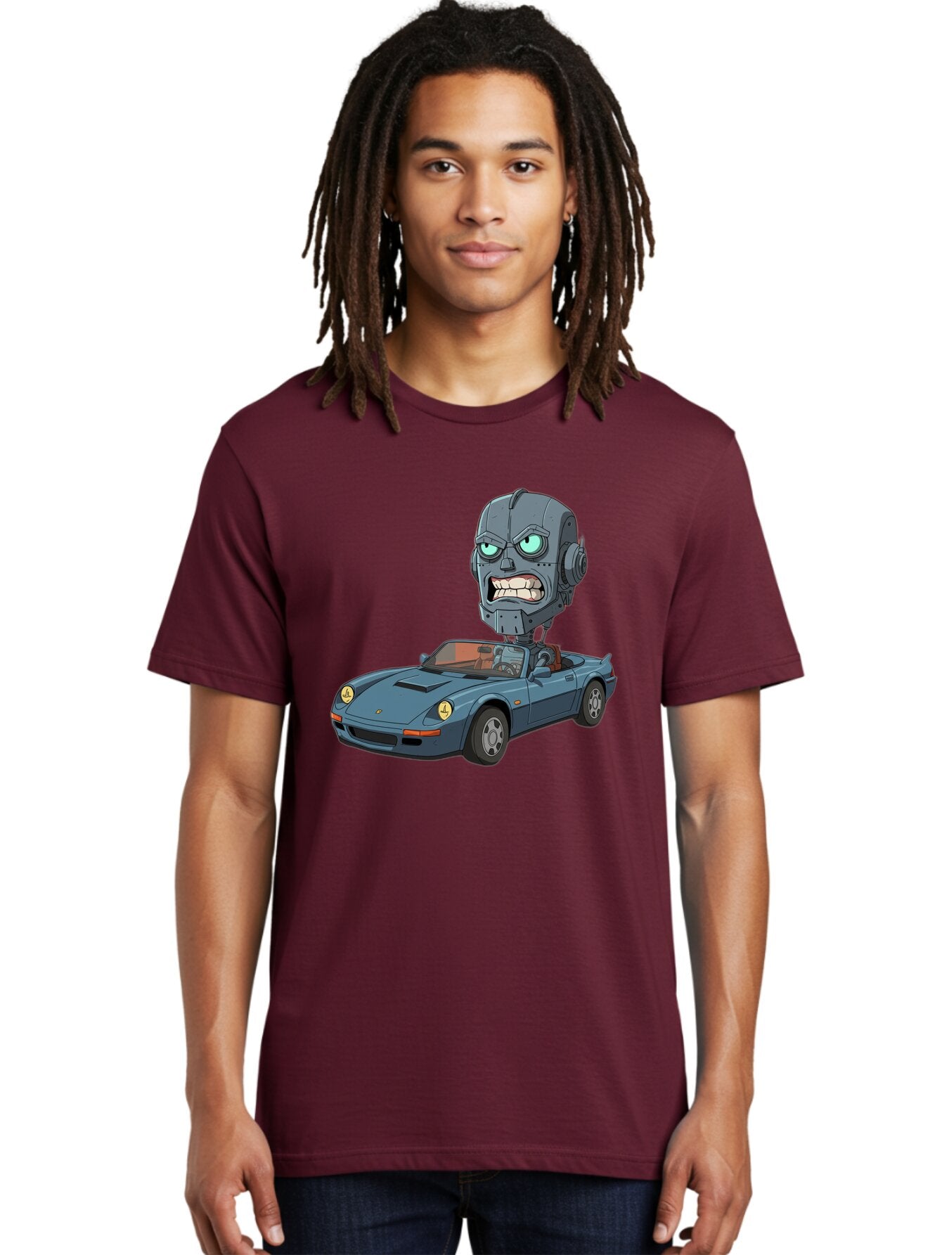 Porsche-Robot-Head Men'S Graphic Tee, 100% Cotton, Comfortable Casual Summer Wear, Machine Washable, Vintage Camera, Old Camera, Antique Camera, Black Camera, Classic Photography, Photography Equipment, Nostalgic Device, Film Camera, Bar316 27