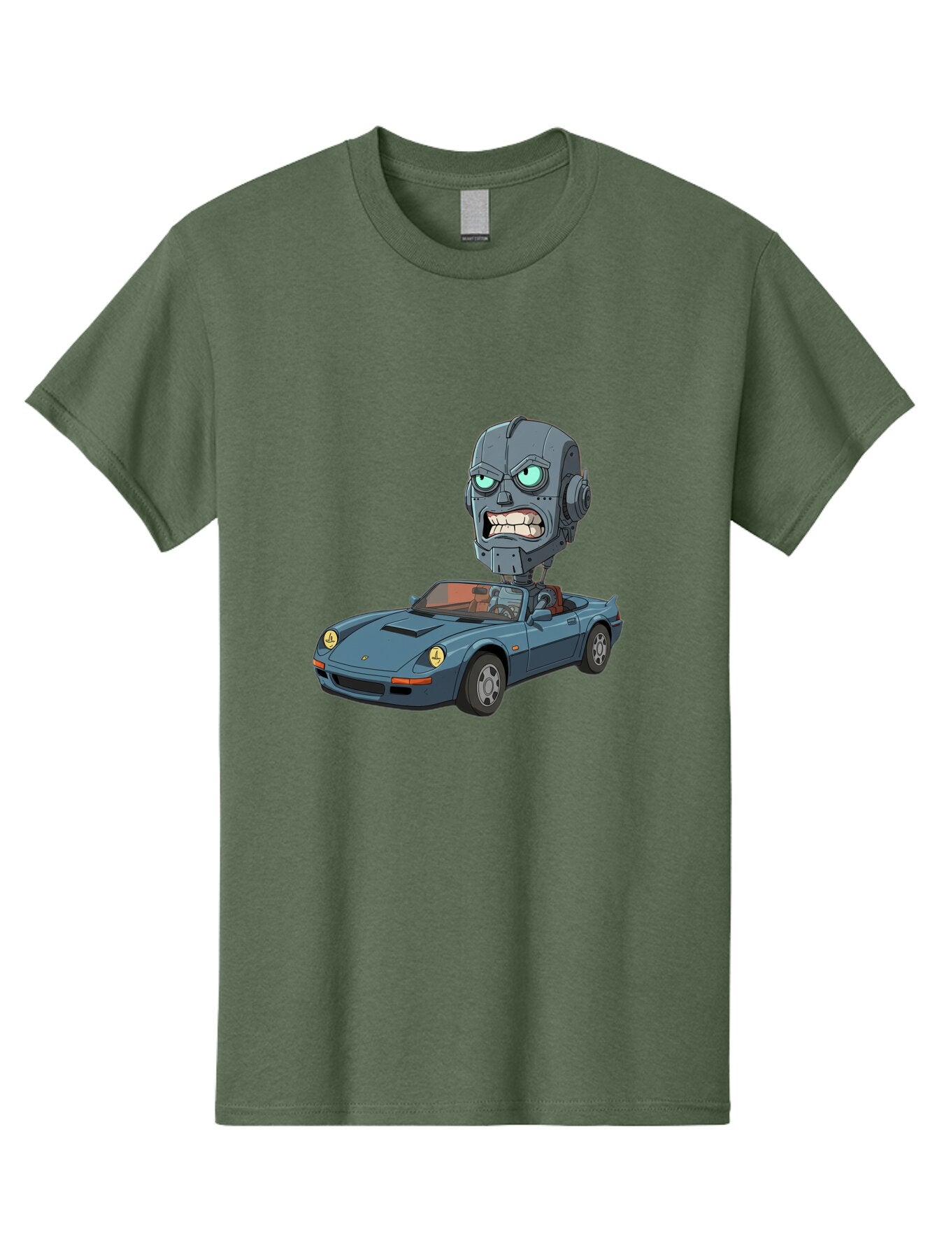 Porsche-Robot-Head Men'S Graphic Tee, 100% Cotton, Comfortable Casual Summer Wear, Machine Washable, Vintage Camera, Old Camera, Antique Camera, Black Camera, Classic Photography, Photography Equipment, Nostalgic Device, Film Camera, Bar316 6
