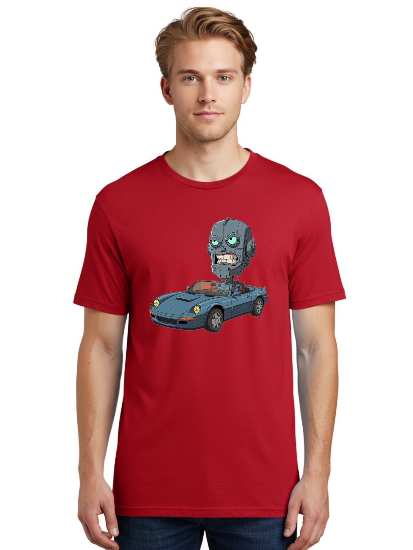 Porsche-Robot-Head Men'S Graphic Tee, 100% Cotton, Comfortable Casual Summer Wear, Machine Washable, Vintage Camera, Old Camera, Antique Camera, Black Camera, Classic Photography, Photography Equipment, Nostalgic Device, Film Camera, Bar316 29