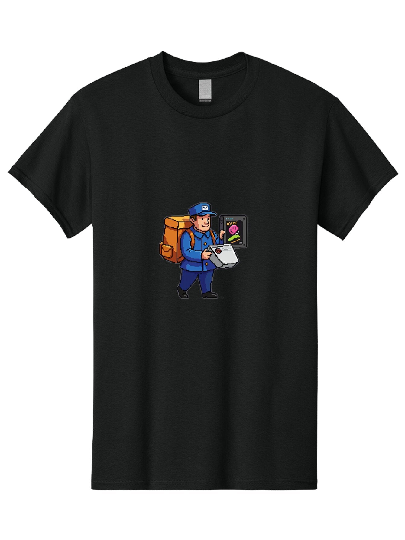 Postman Men'S Graphic Tee, 100% Cotton, Comfortable Casual Summer Wear, Machine Washable, Vintage Camera, Old Camera, Antique Camera, Black Camera, Classic Photography, Photography Equipment, Nostalgic Device, Film Camera, Camera Art Bar318 11