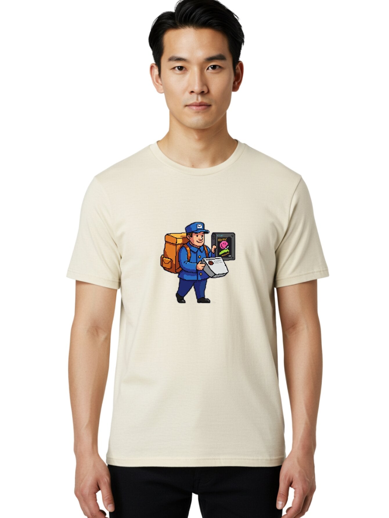 Postman Men'S Graphic Tee, 100% Cotton, Comfortable Casual Summer Wear, Machine Washable, Vintage Camera, Old Camera, Antique Camera, Black Camera, Classic Photography, Photography Equipment, Nostalgic Device, Film Camera, Camera Art Bar318 19